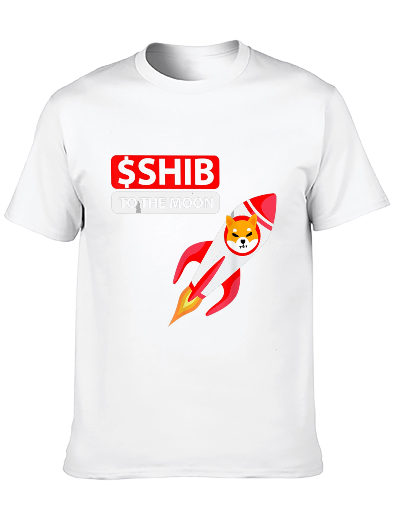 Shiba Inu Coin Rocket T-Shirt - Crypto Meme Tee