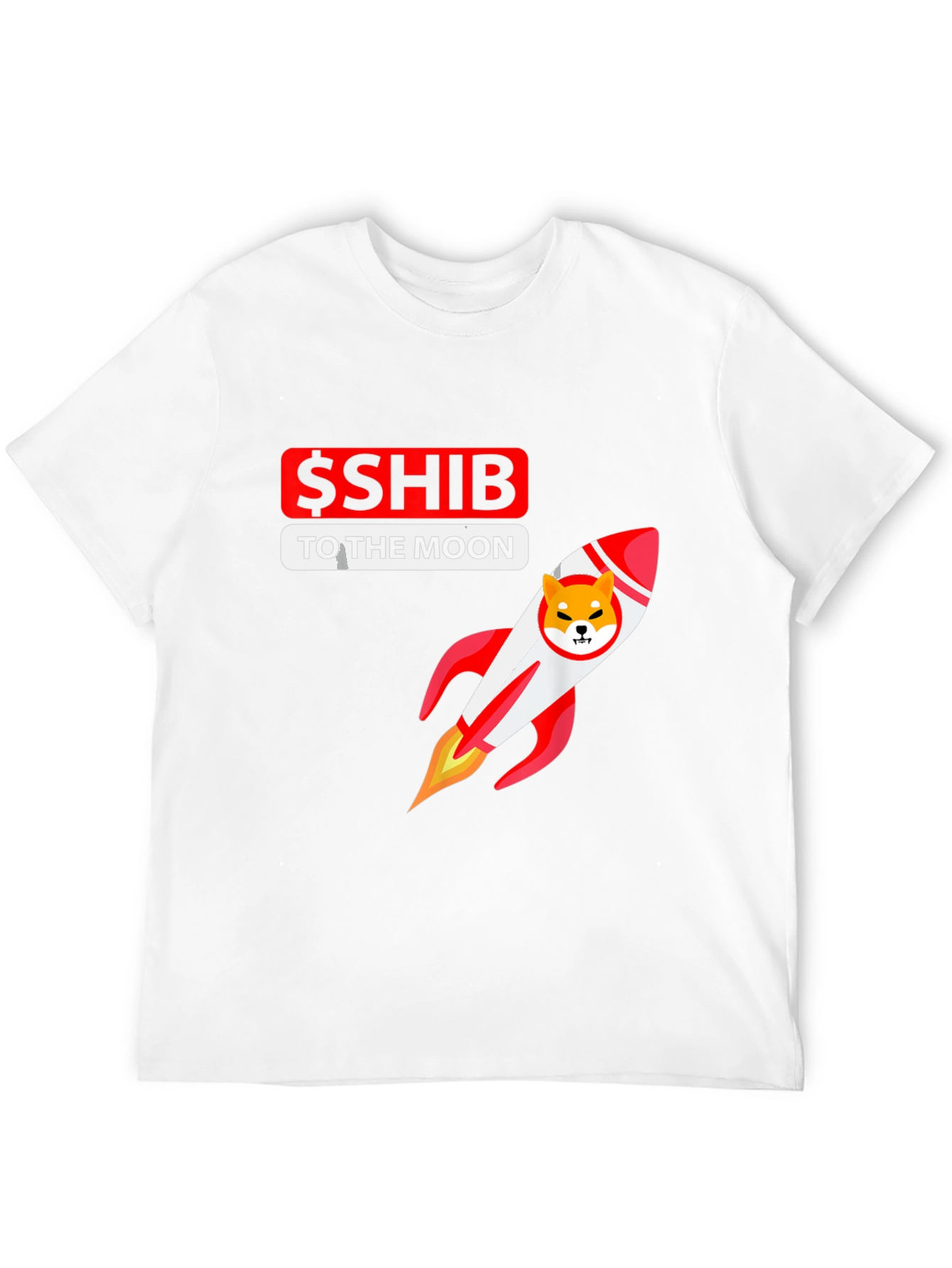 Shiba Inu Coin Rocket T-Shirt - Crypto Meme Tee