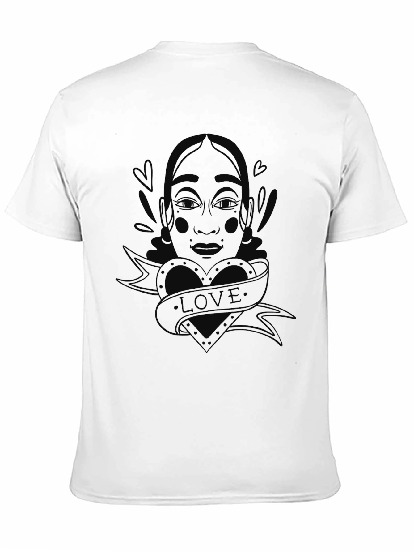 Black Graphic Print Tee - Love Tattoo