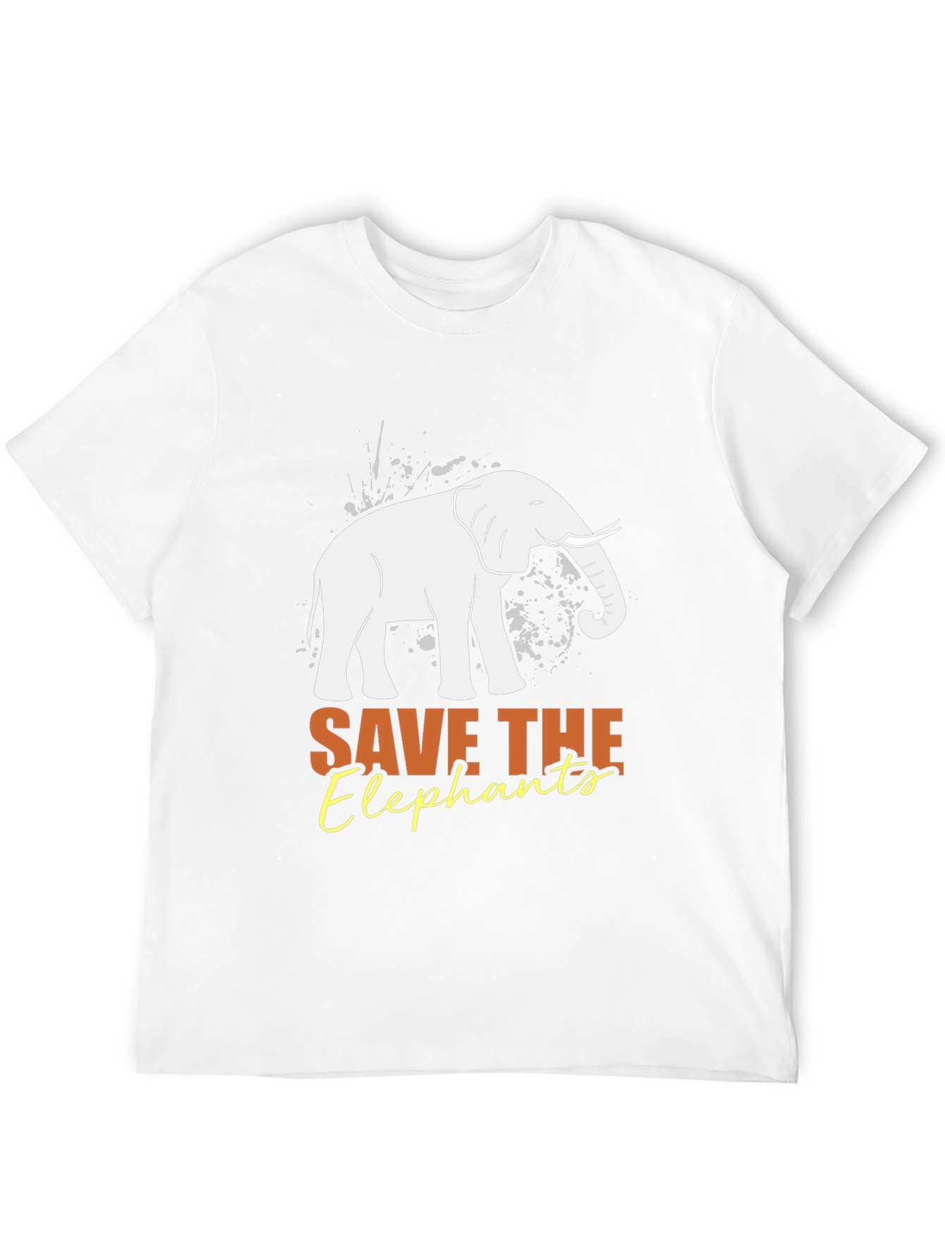 Save the Elephants Graphic Tee - Black Cotton Shirt