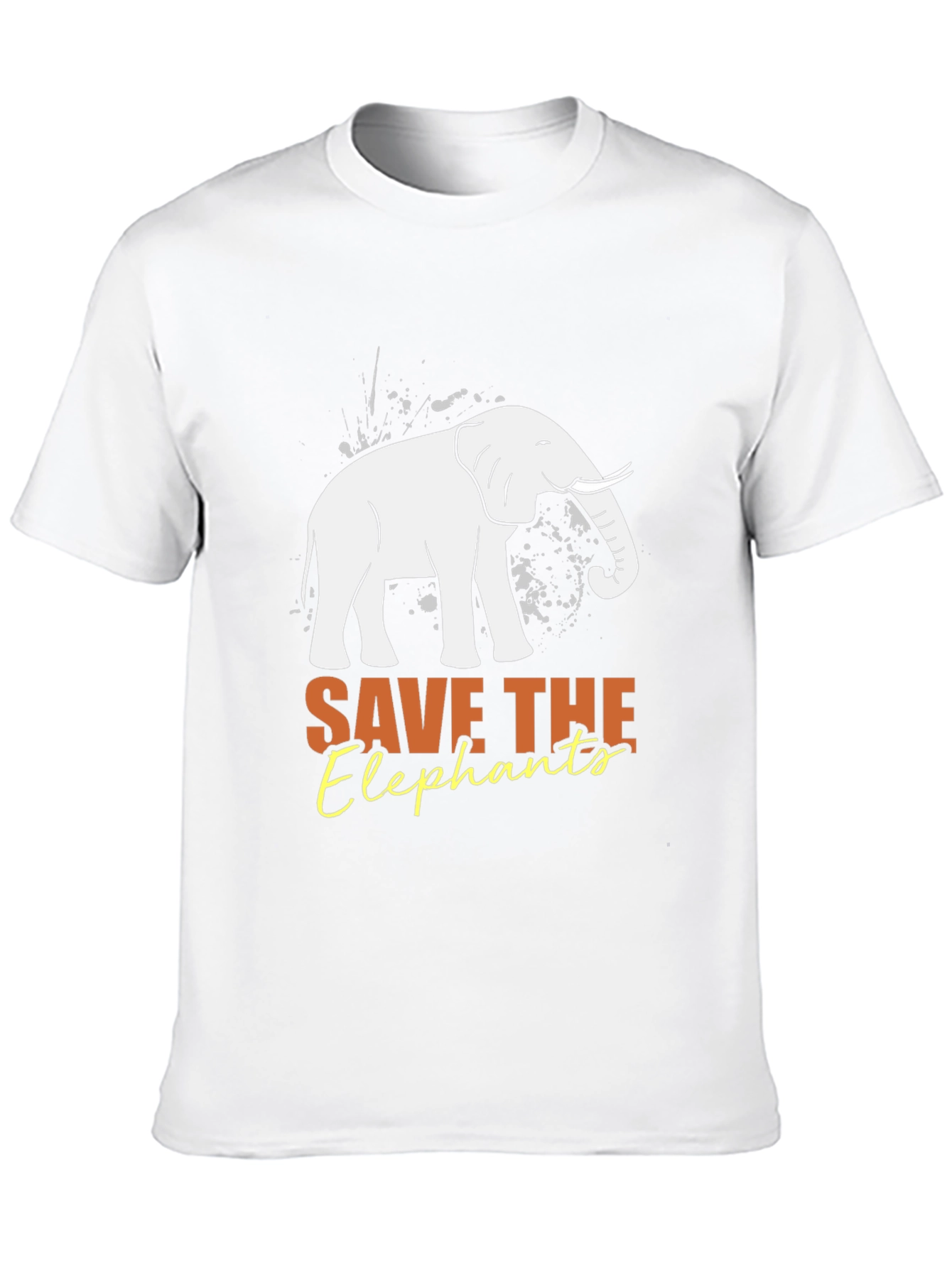 Save the Elephants Graphic Tee - Black Cotton Shirt
