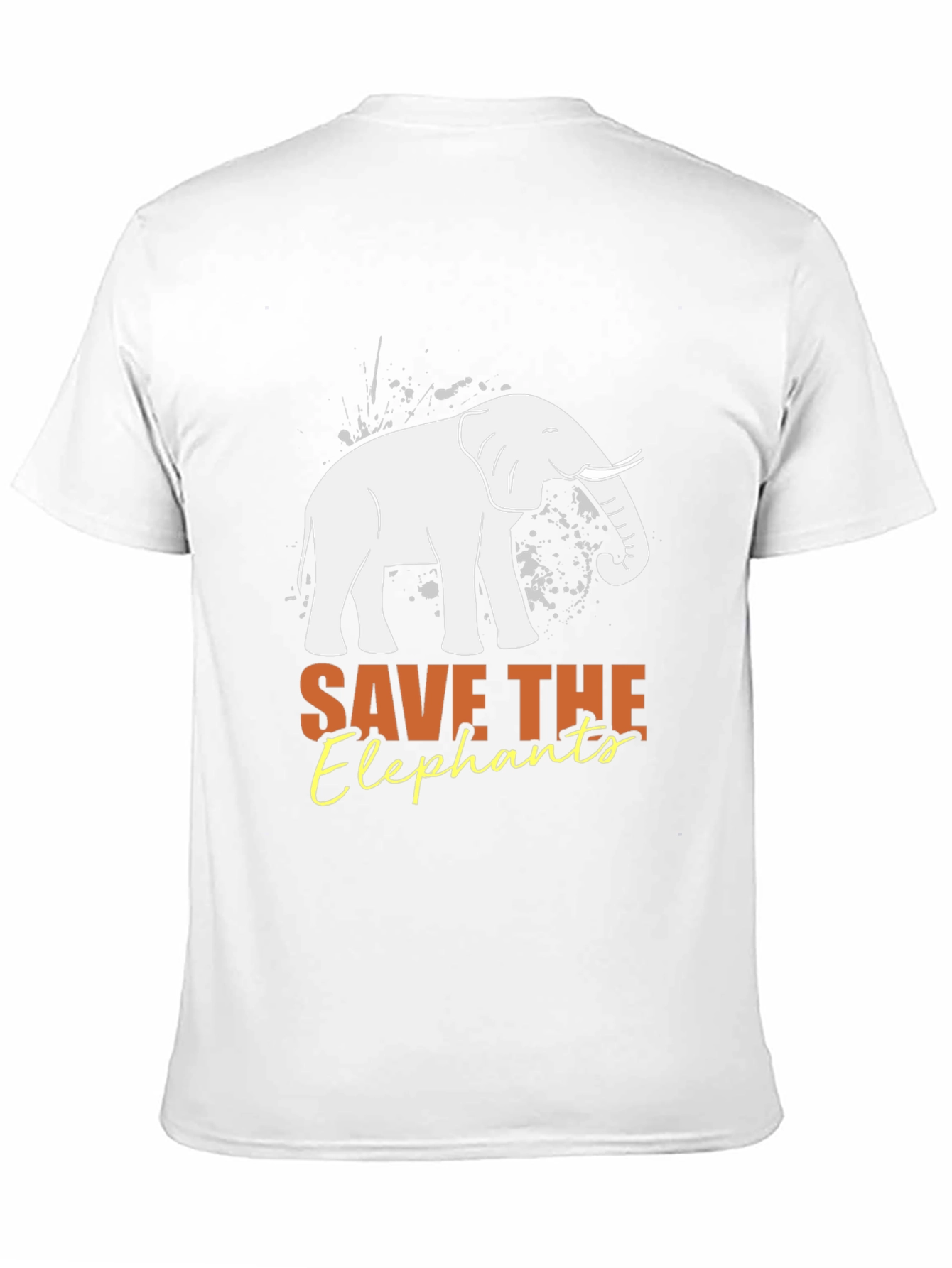 Save the Elephants Graphic Tee - Black Cotton Shirt
