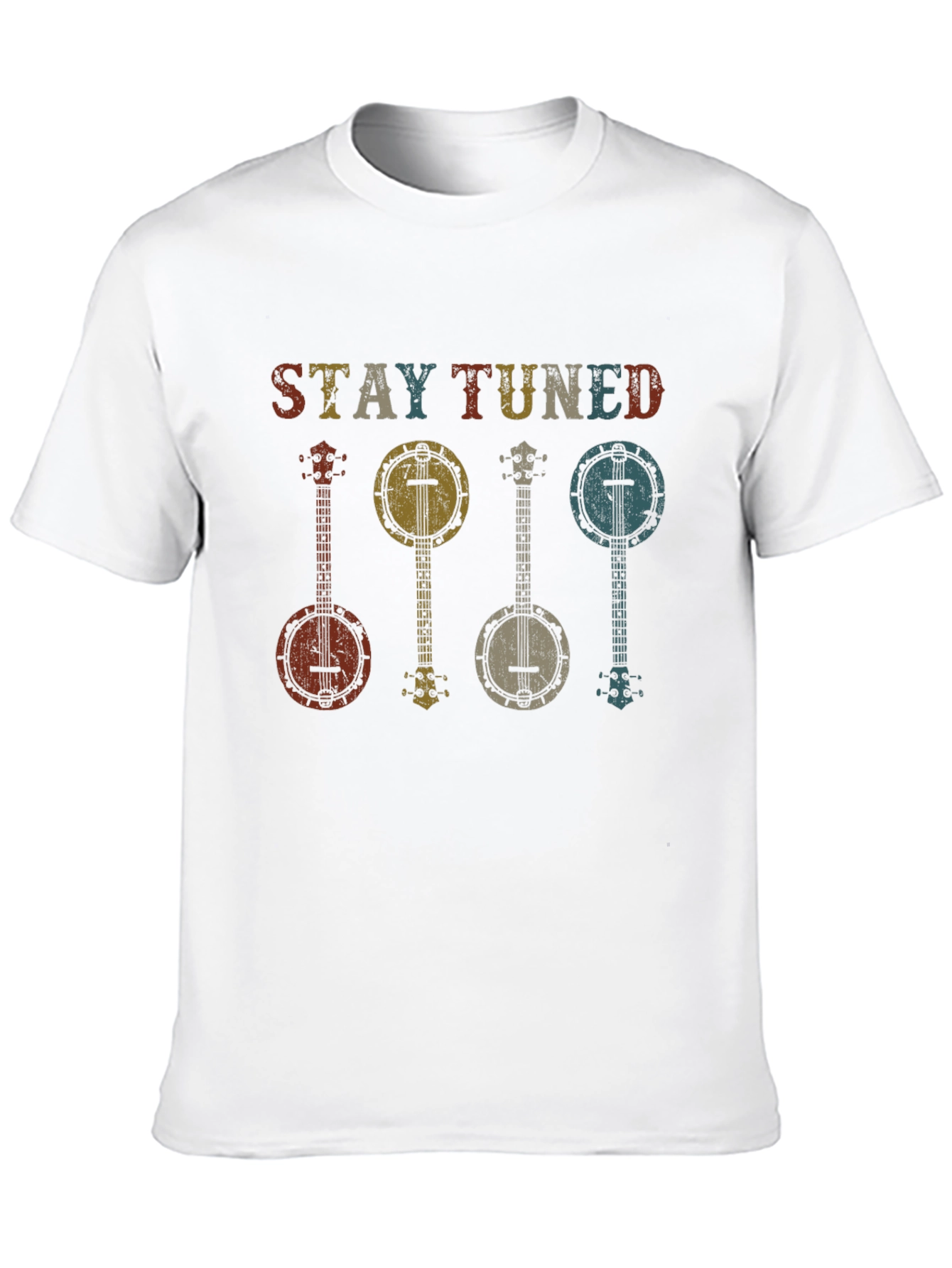 Stay Tuned Banjo Graphic Tee - Retro Music Shirt