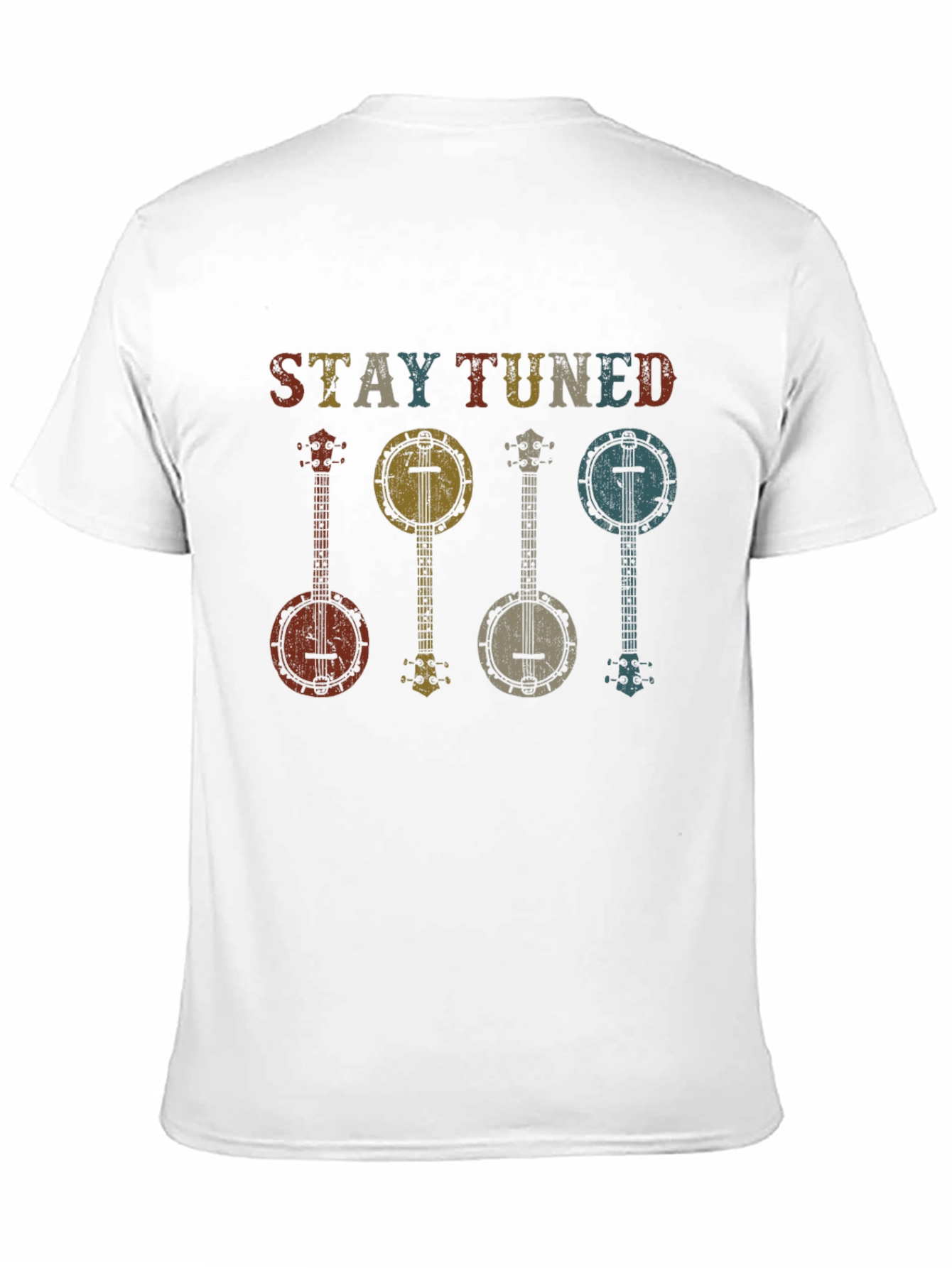 Stay Tuned Banjo Graphic Tee - Retro Music Shirt