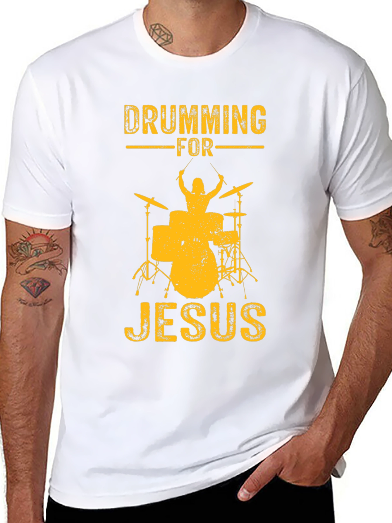 Drumming For Jesus Black T-Shirt