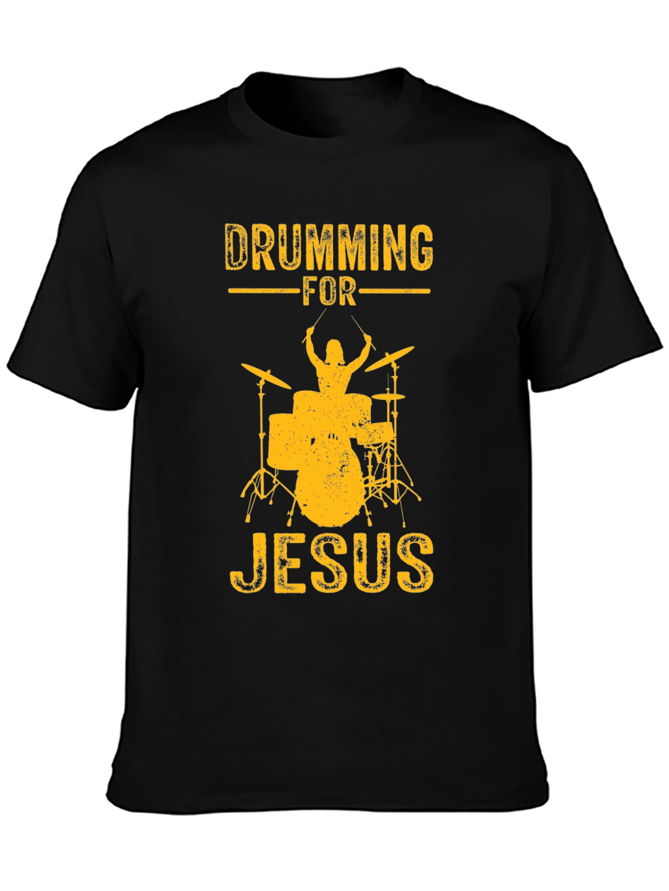 Drumming For Jesus Black T-Shirt