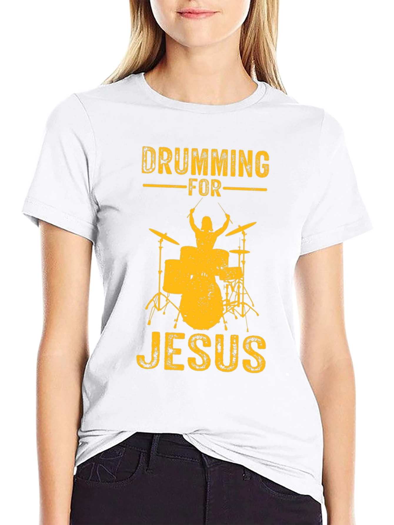 Drumming For Jesus Black T-Shirt