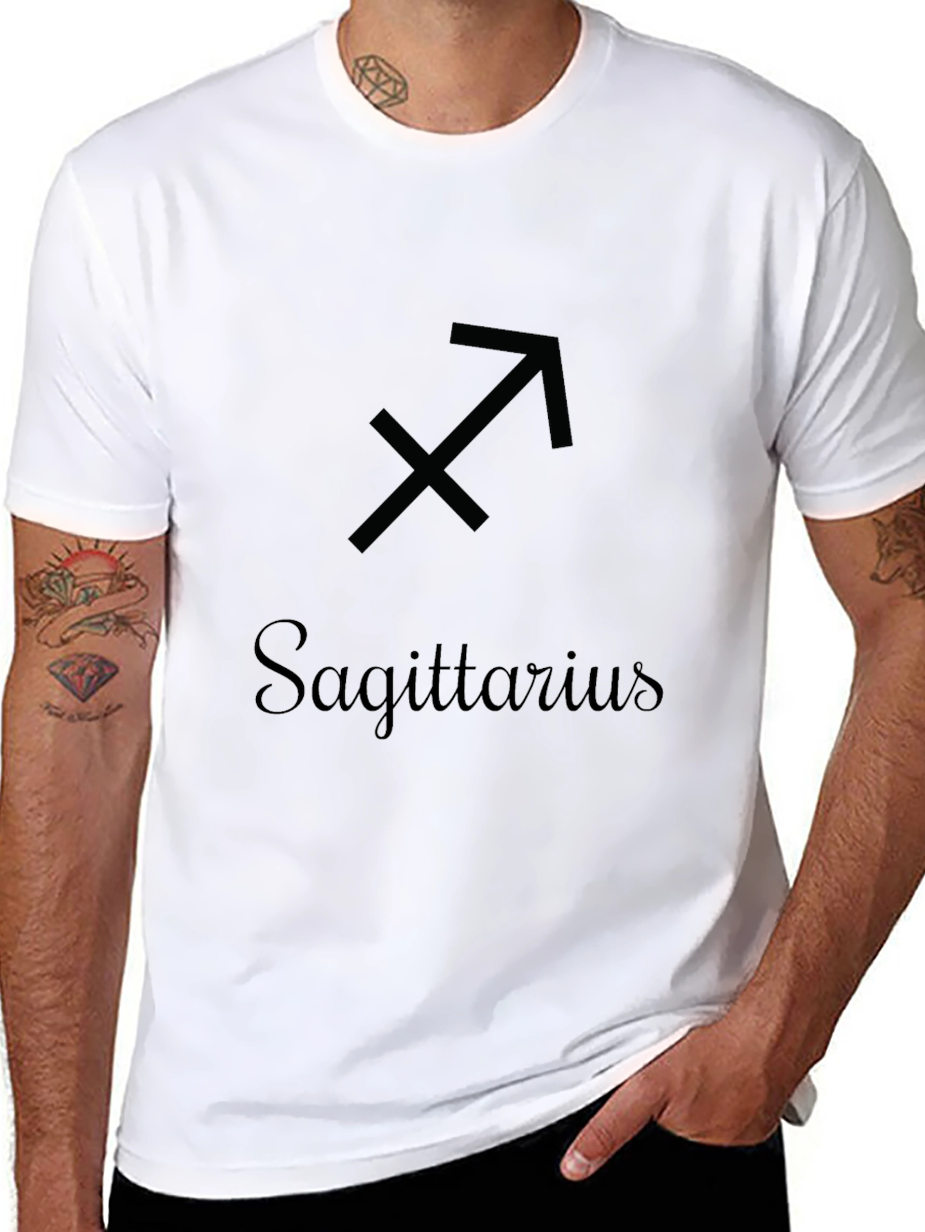 Sagittarius Zodiac Black T-Shirt