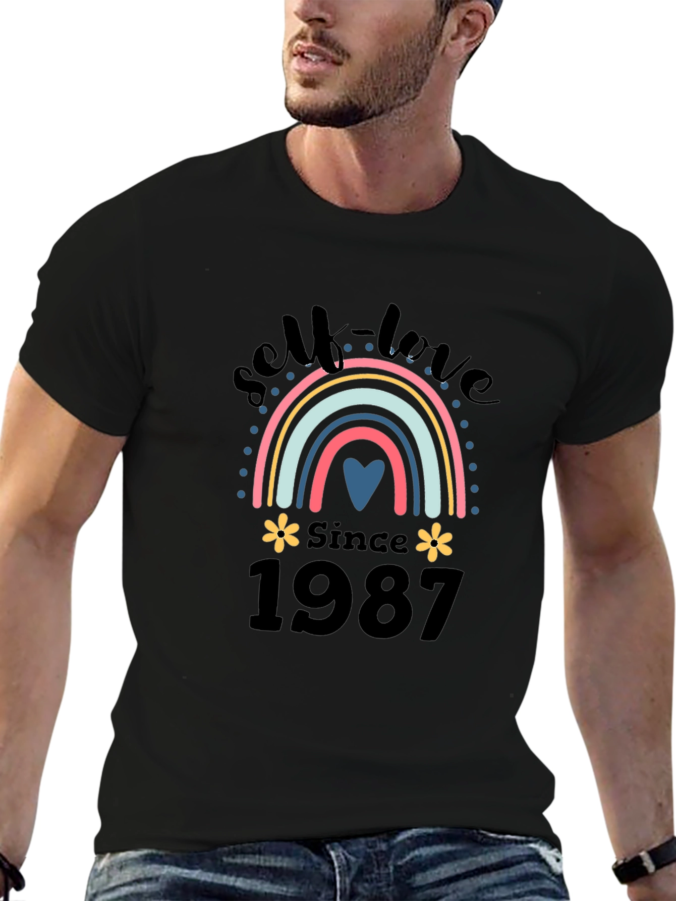 Self-Love Since 1987 Rainbow Graphic T-Shirt