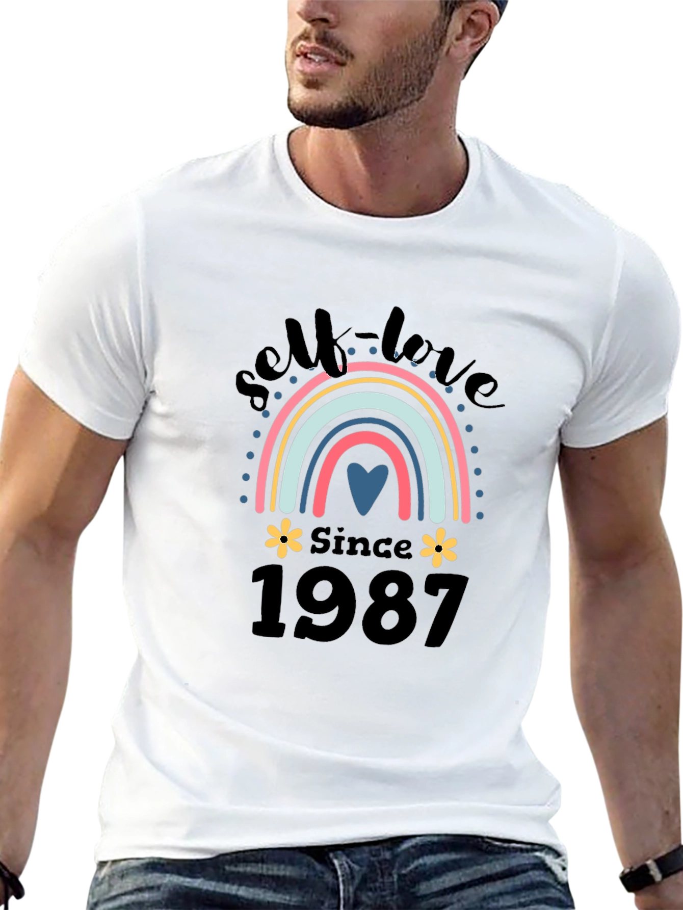 Self-Love Since 1987 Rainbow Graphic T-Shirt