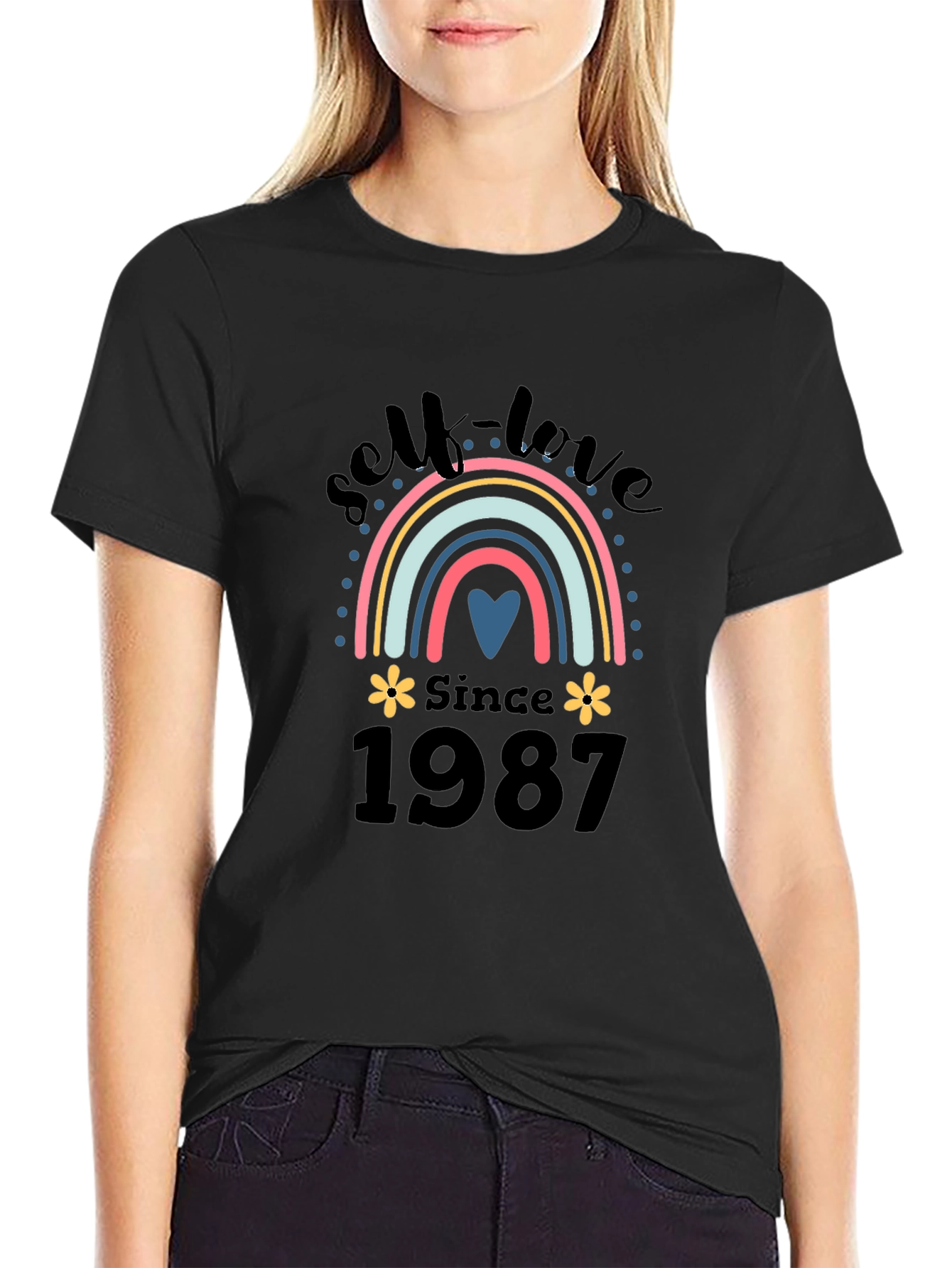 Self-Love Since 1987 Rainbow Graphic T-Shirt