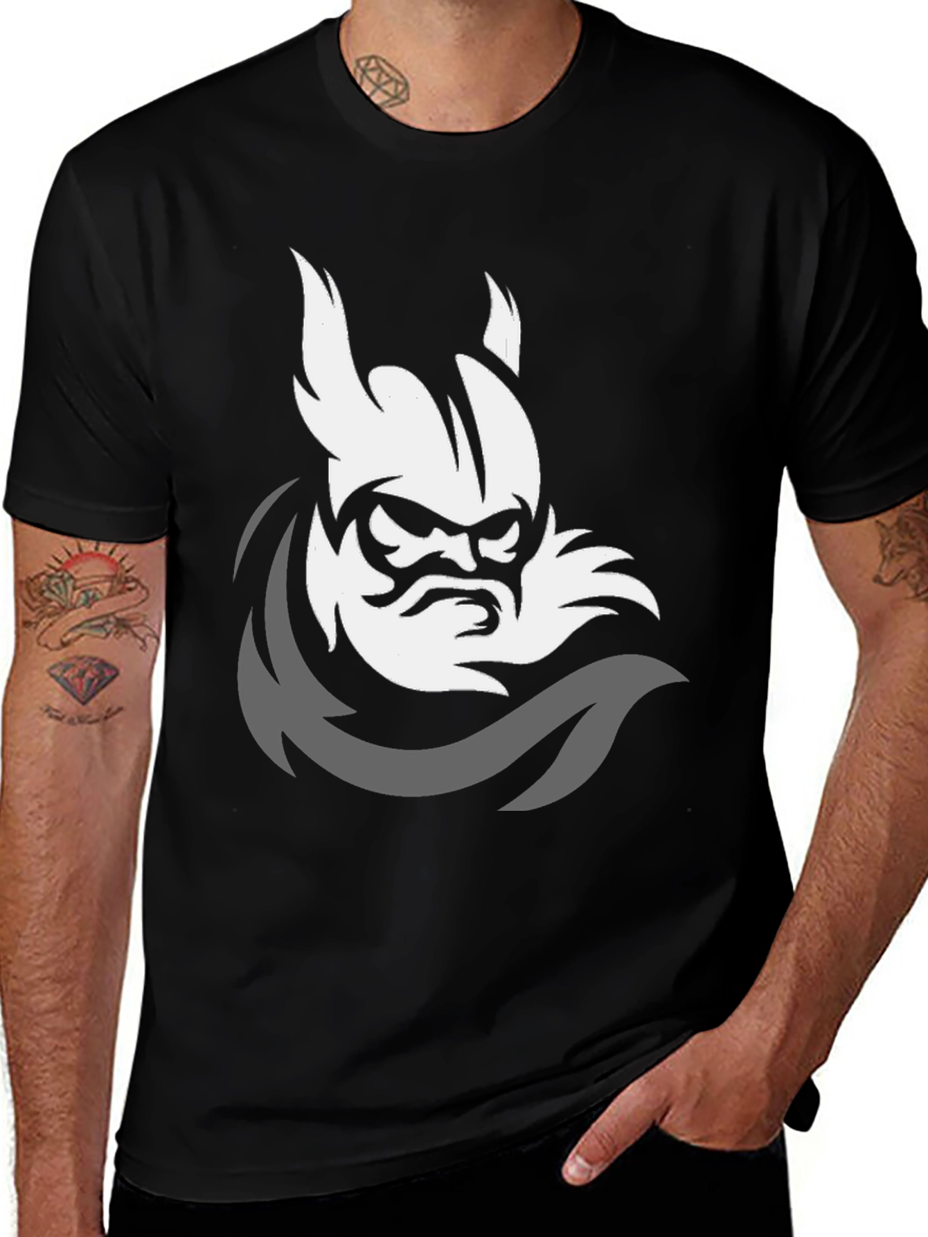 Viking Warrior Graphic Tee - Mens Black T-Shirt