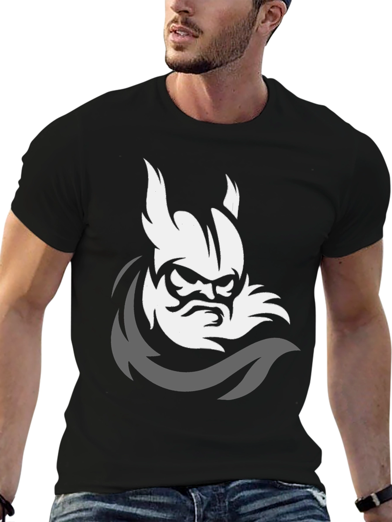 Viking Warrior Graphic Tee - Mens Black T-Shirt