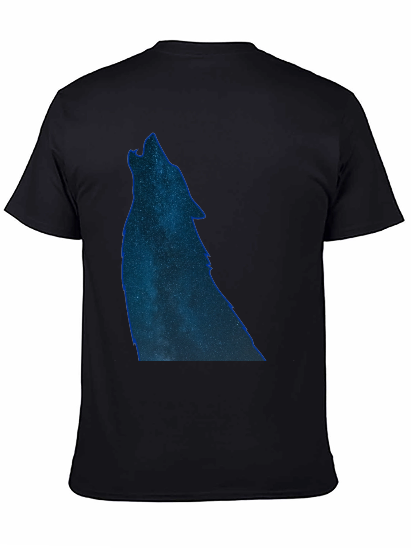 Wolf Galaxy T-Shirt - Black Cotton Tee