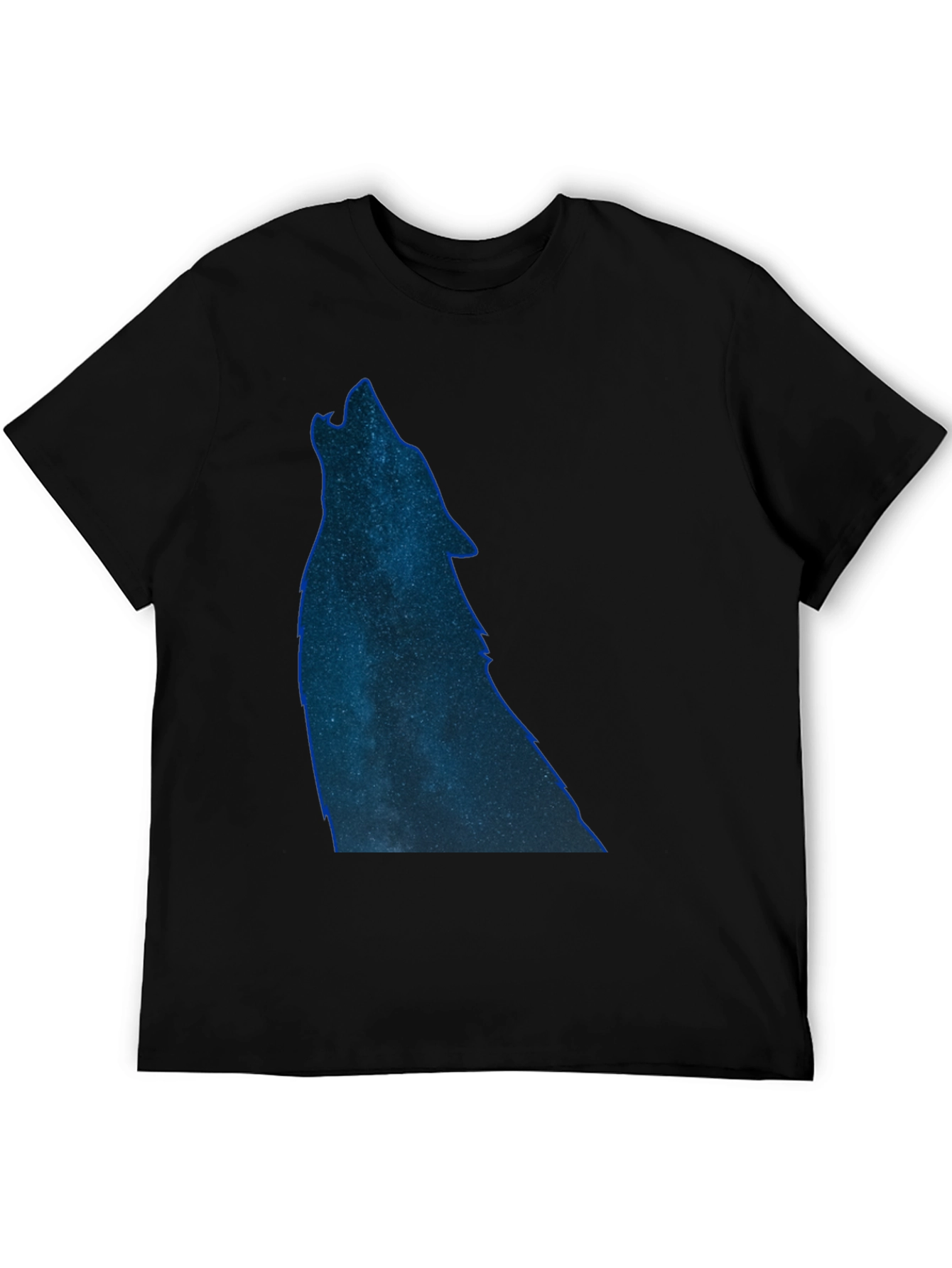 Wolf Galaxy T-Shirt - Black Cotton Tee
