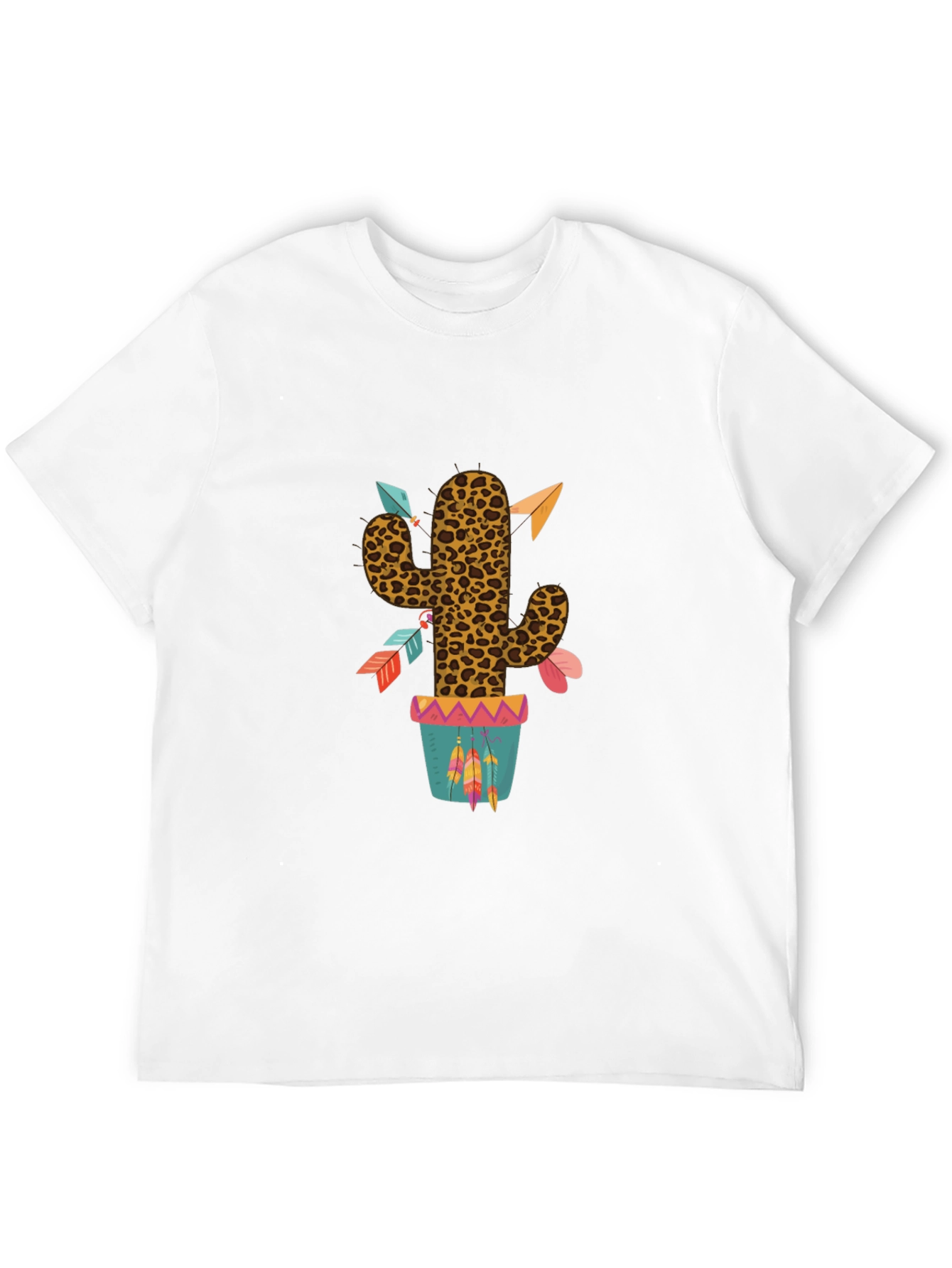 Leopard Print Cactus Graphic T-Shirt