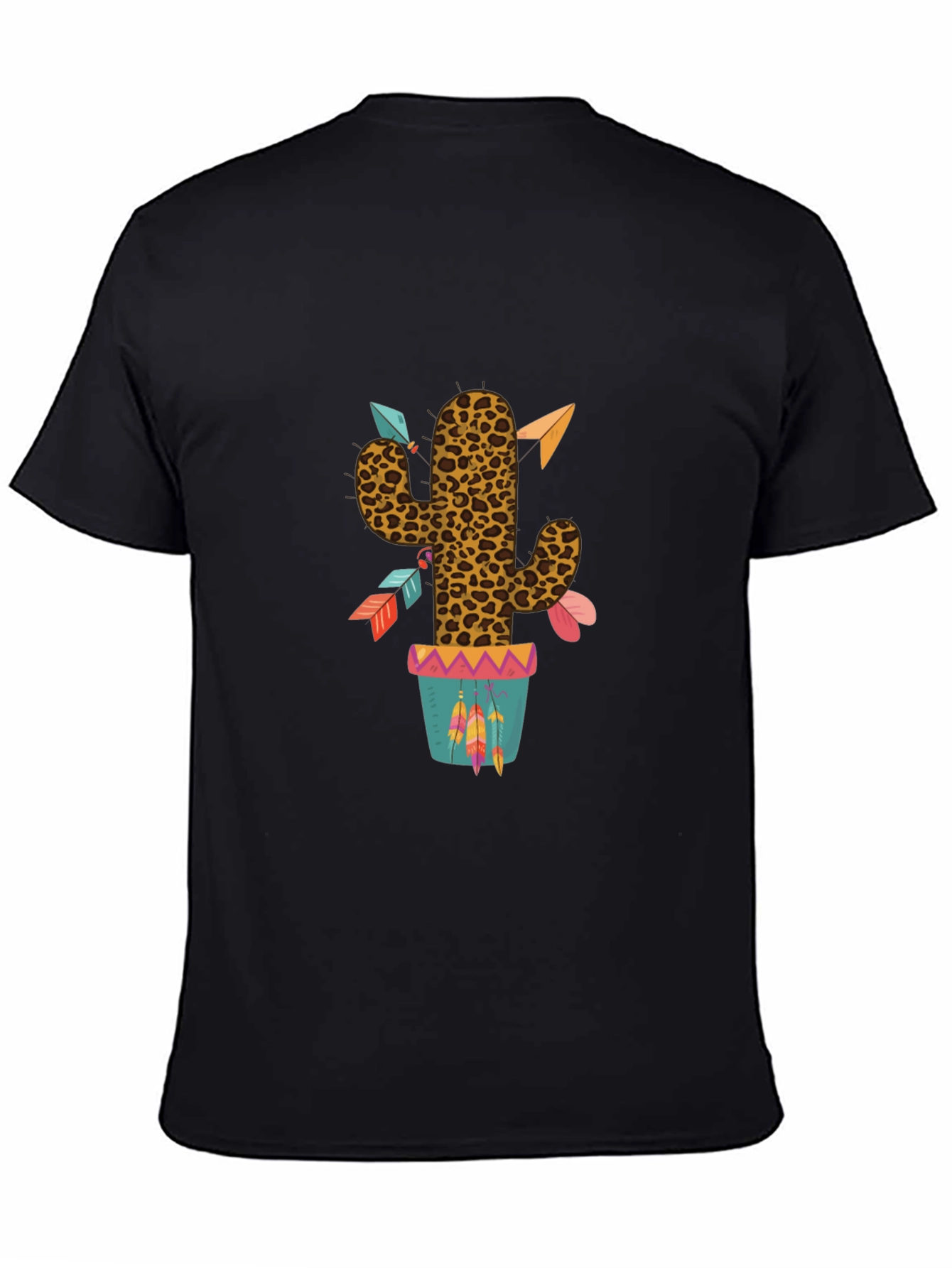 Leopard Print Cactus Graphic T-Shirt