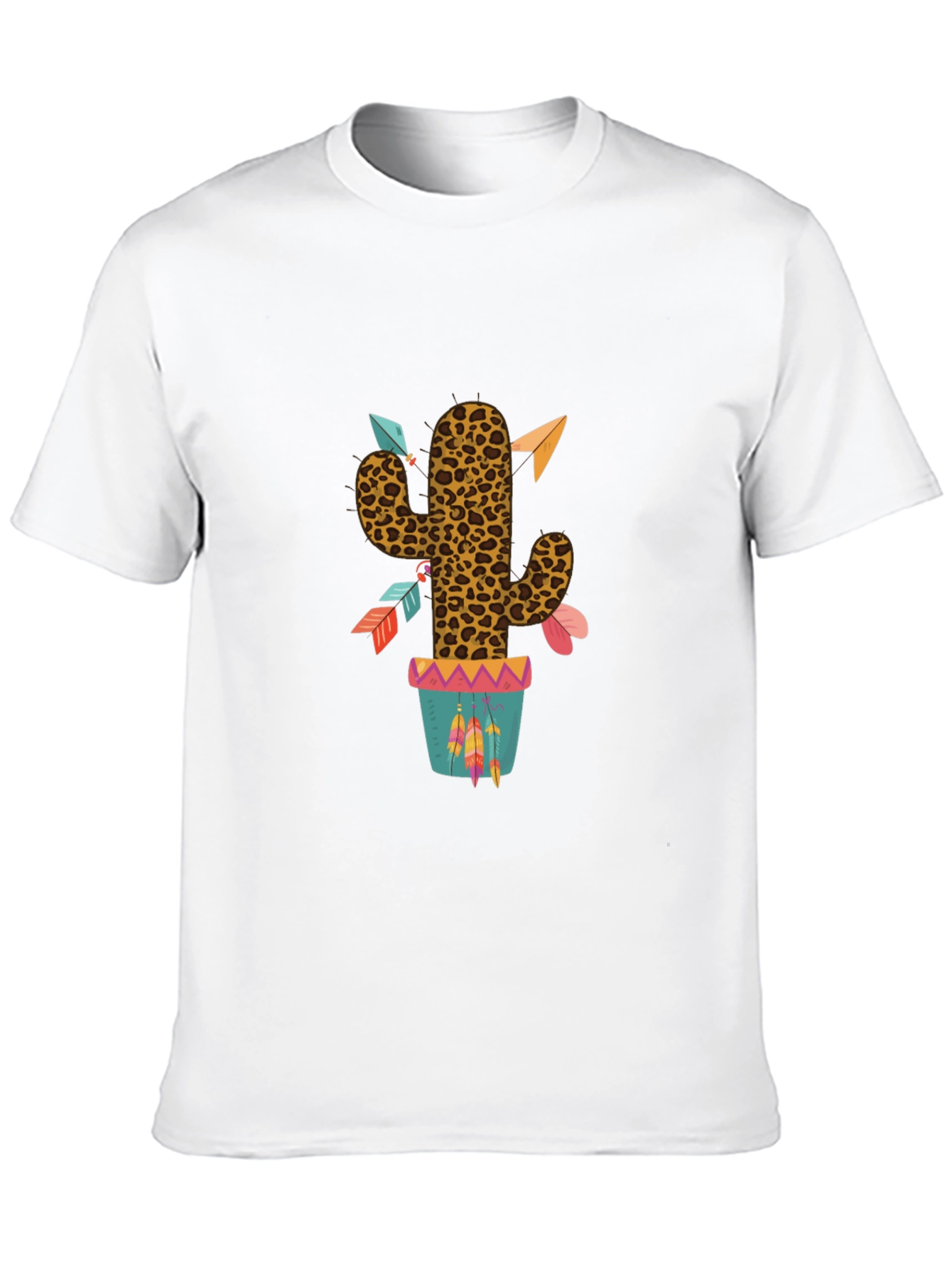 Leopard Print Cactus Graphic T-Shirt