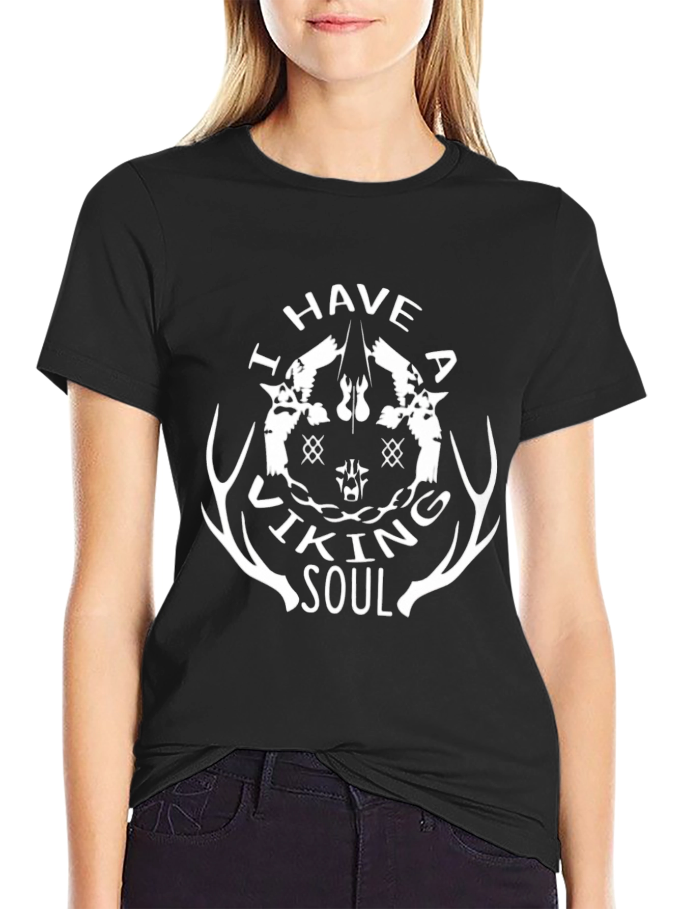 I Have A Viking Soul Black T-Shirt