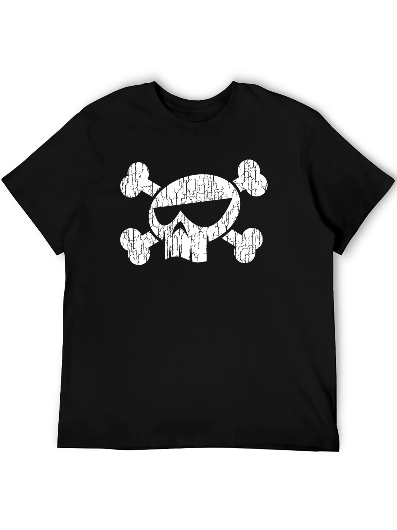 Skull & Crossbones Graphic Tee - Mens Black T-Shirt