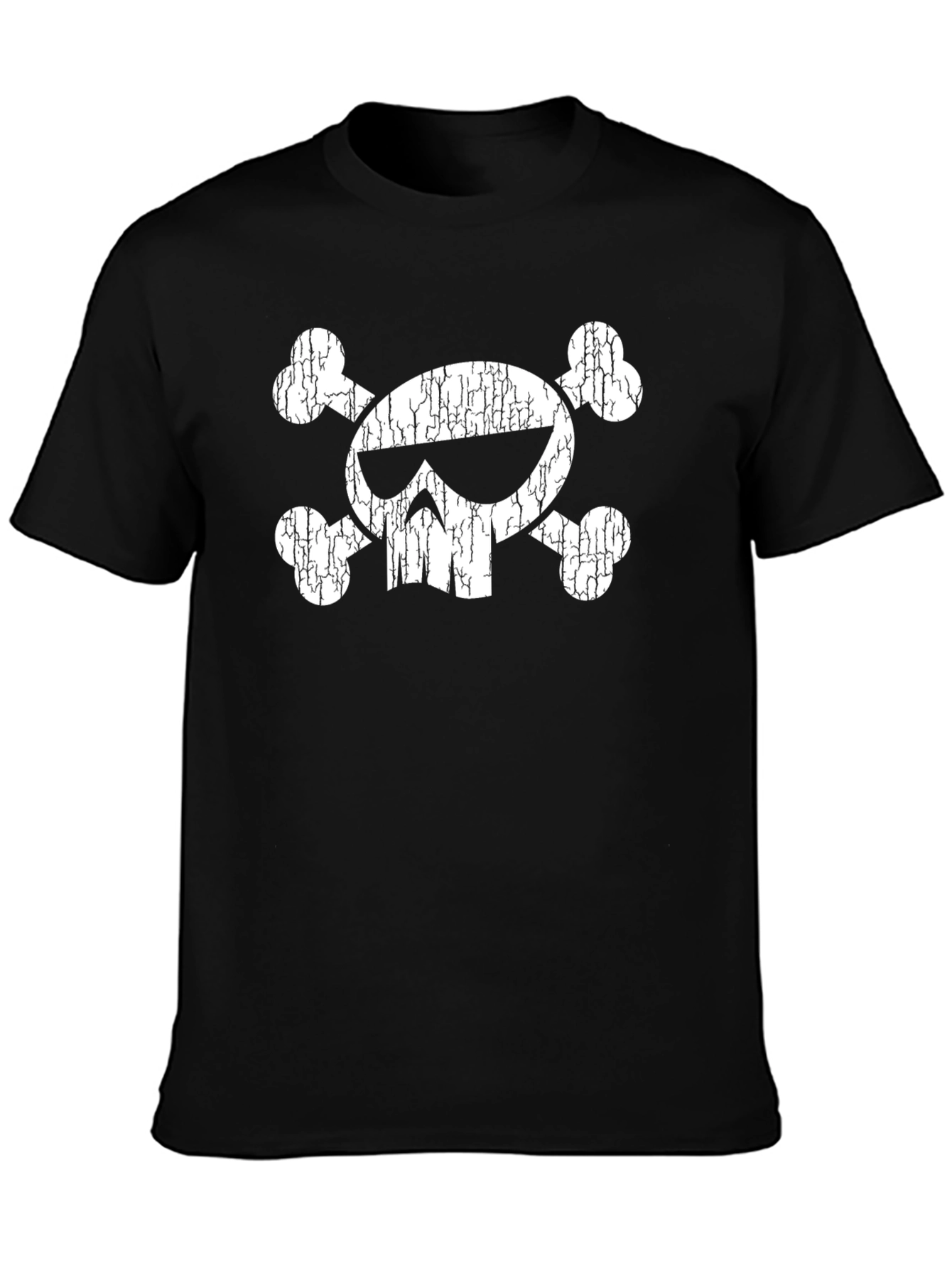Skull & Crossbones Graphic Tee - Mens Black T-Shirt