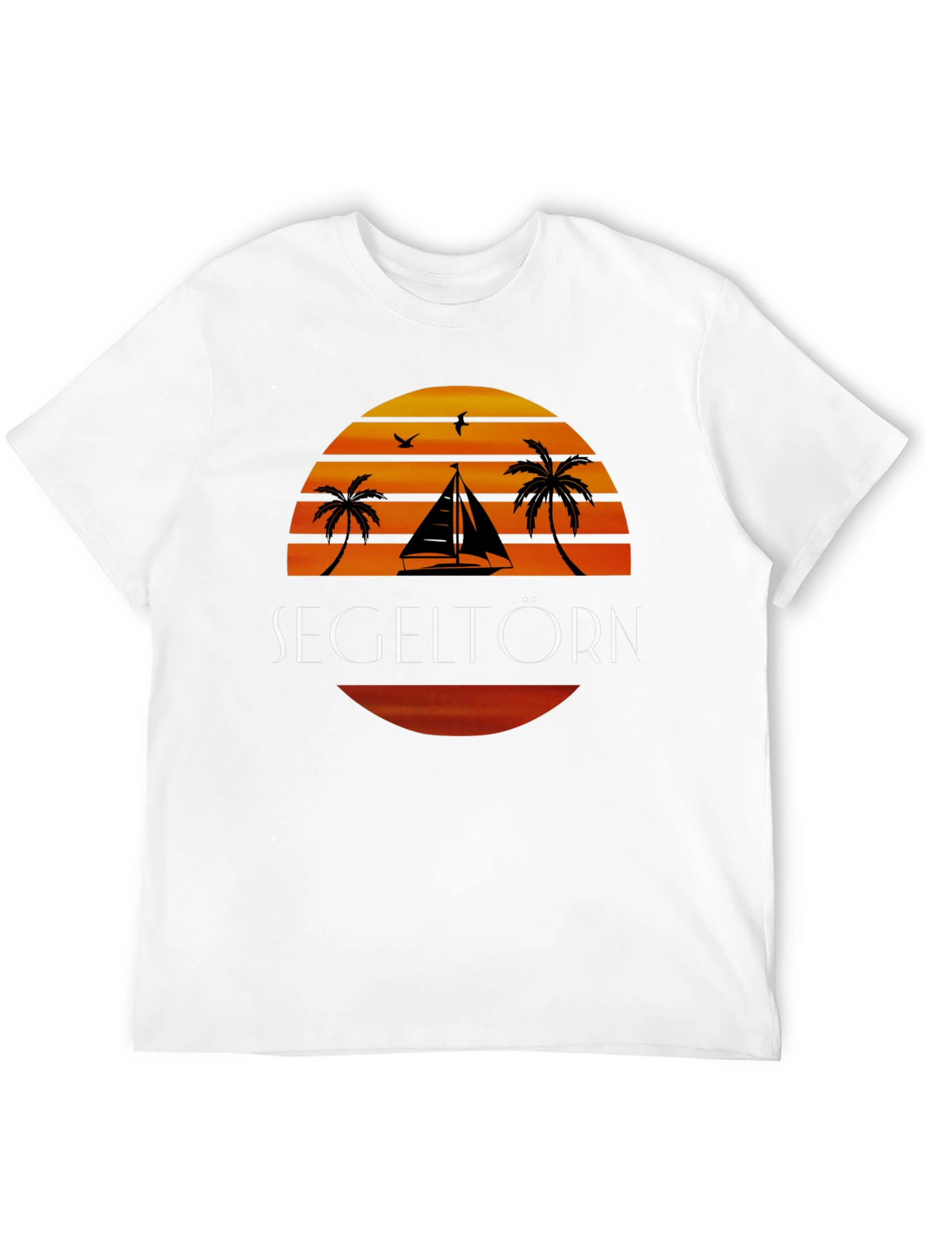 Sailboat Sunset Graphic T-Shirt