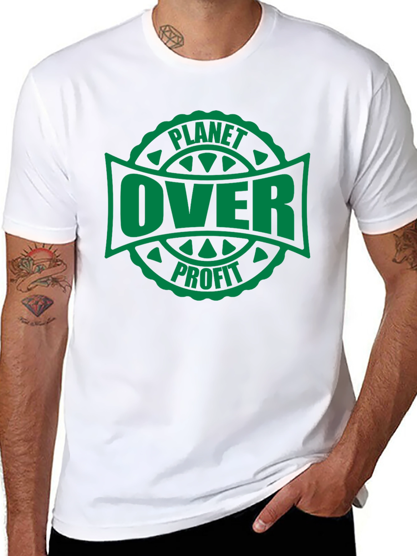 Planet Over Profit Graphic Tee - Black