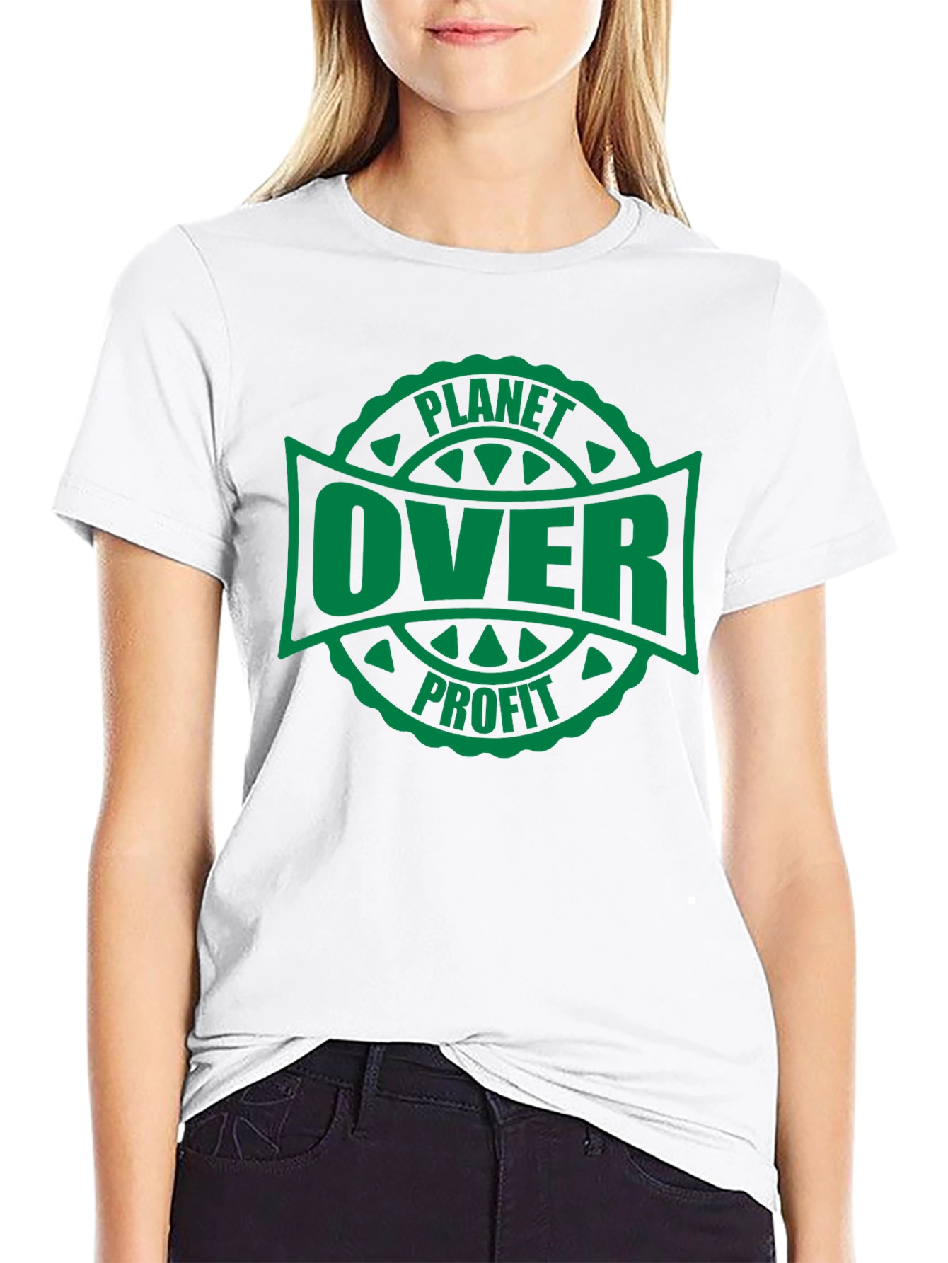 Planet Over Profit Graphic Tee - Black