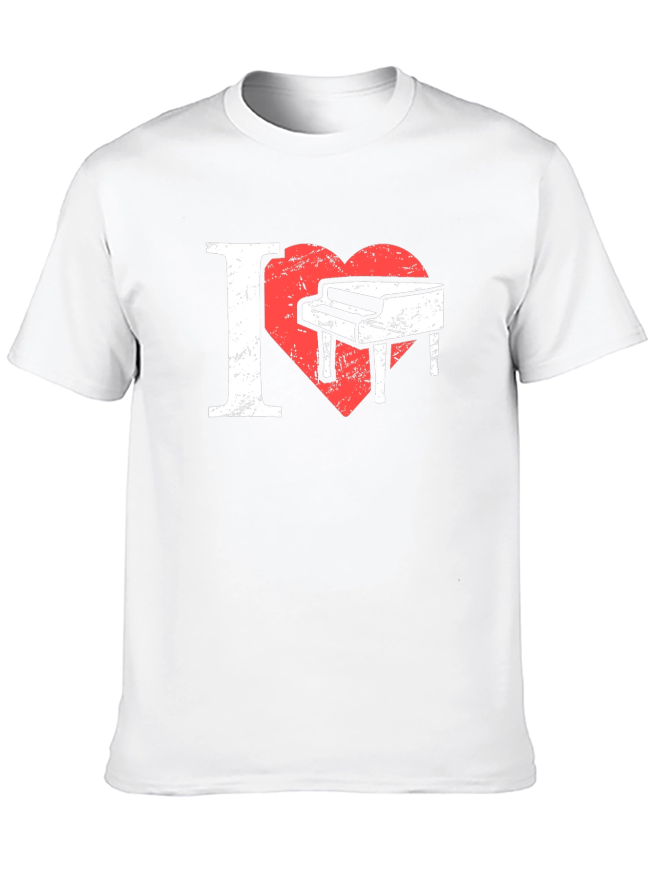 I Heart Piano Black T-Shirt