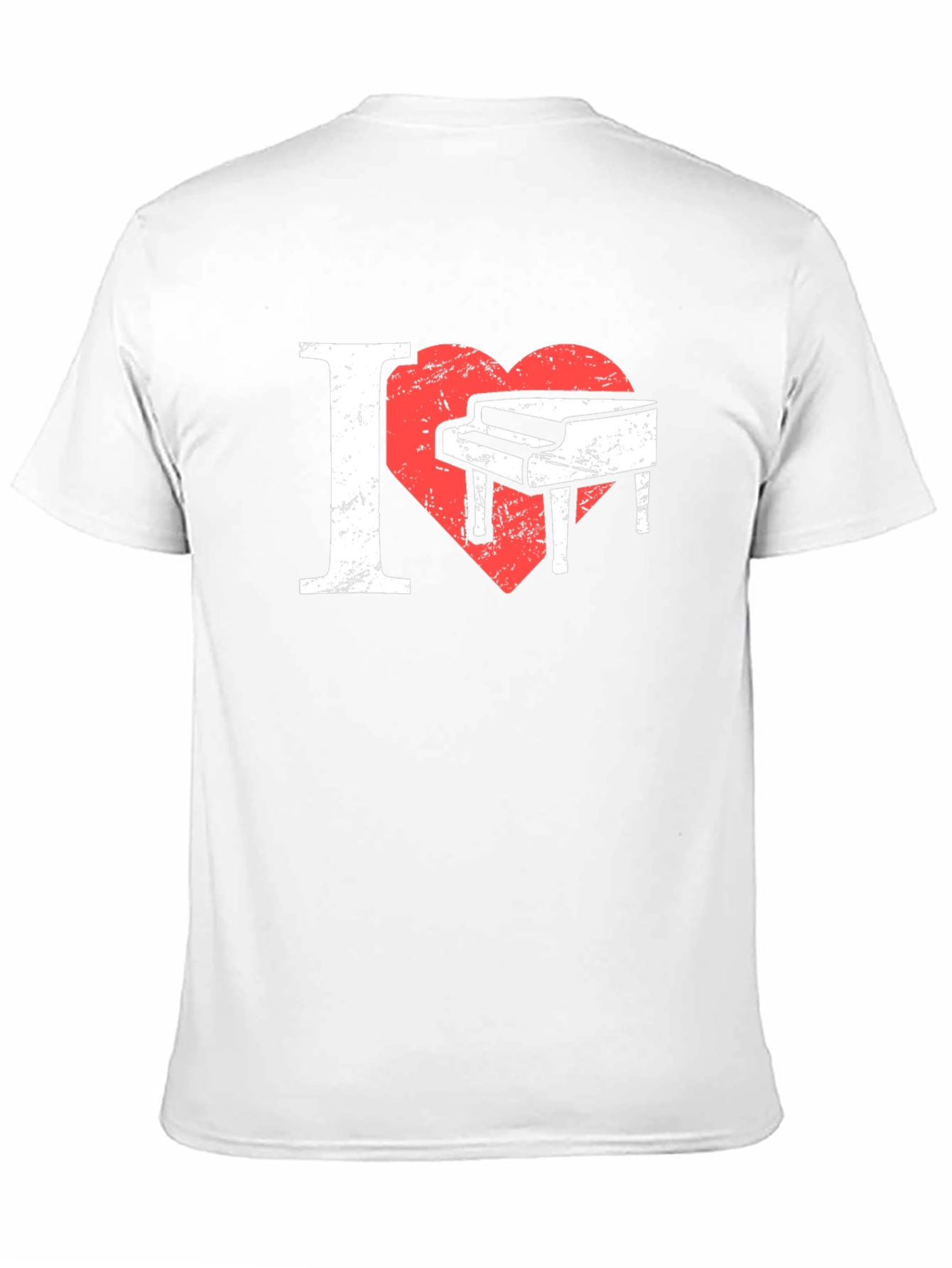 I Heart Piano Black T-Shirt