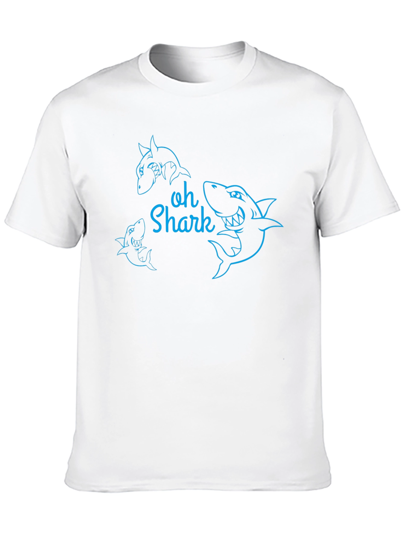 Oh Shark Graphic Tee - Black Cotton T-Shirt