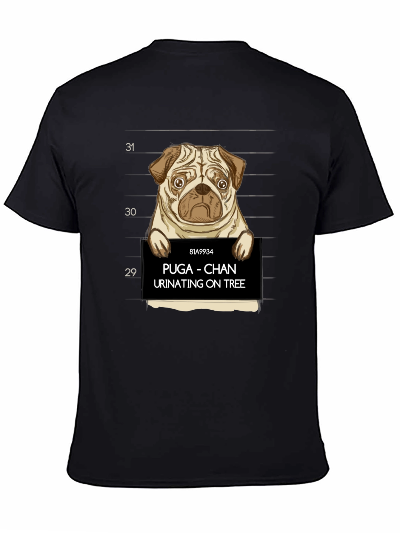 Puga Chan Urinating on Tree Graphic Tee