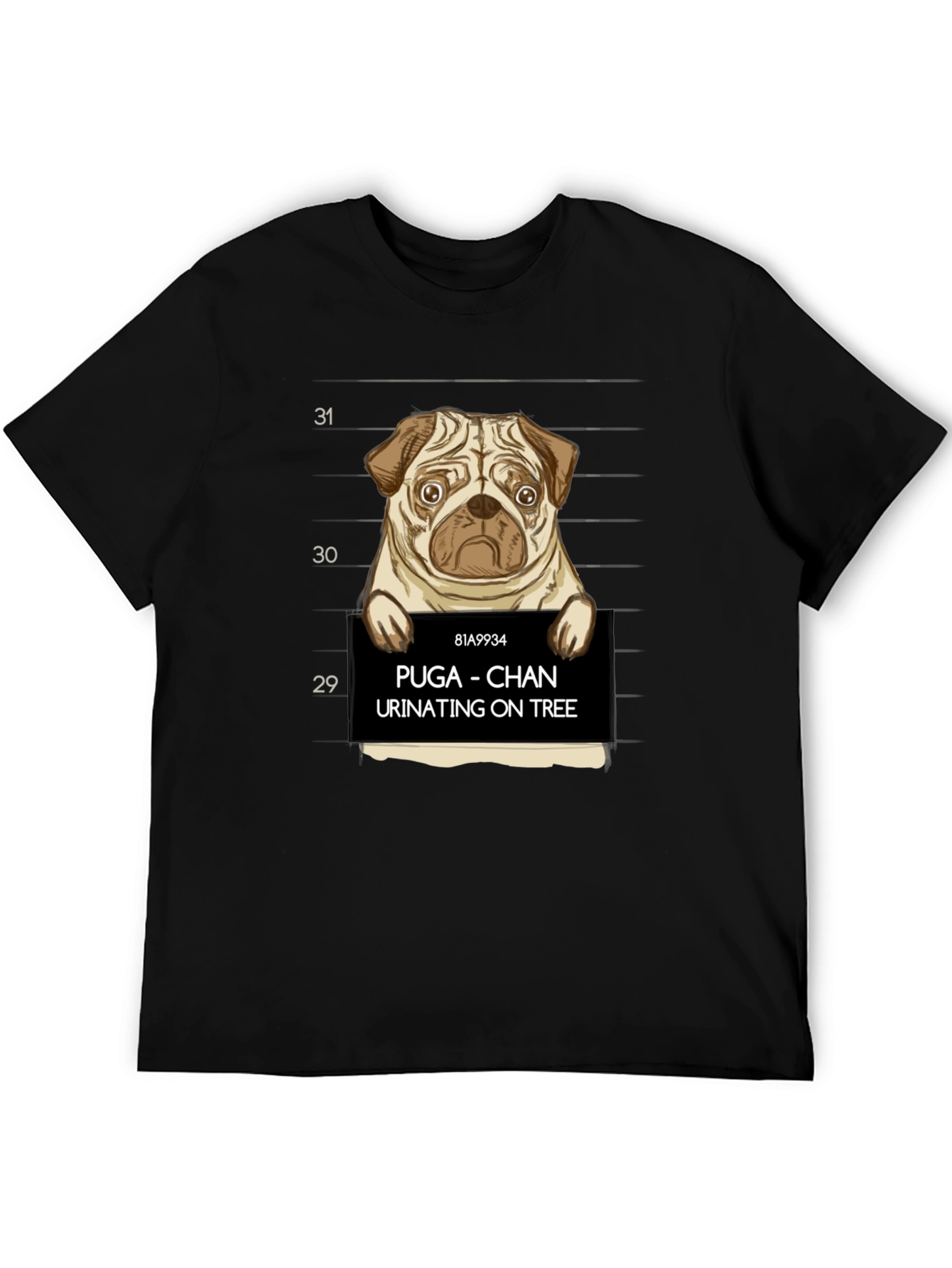 Puga Chan Urinating on Tree Graphic Tee