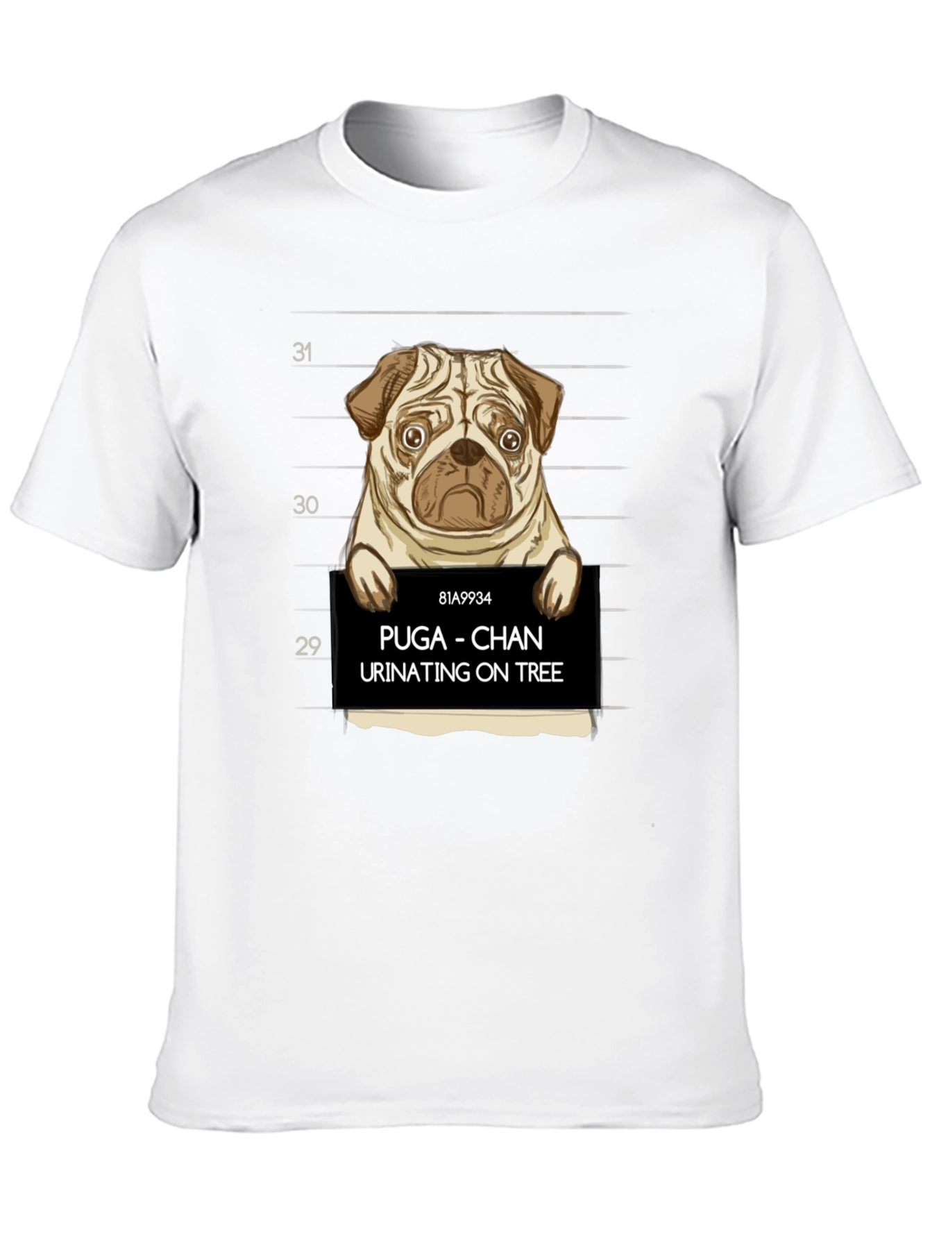 Puga Chan Urinating on Tree Graphic Tee