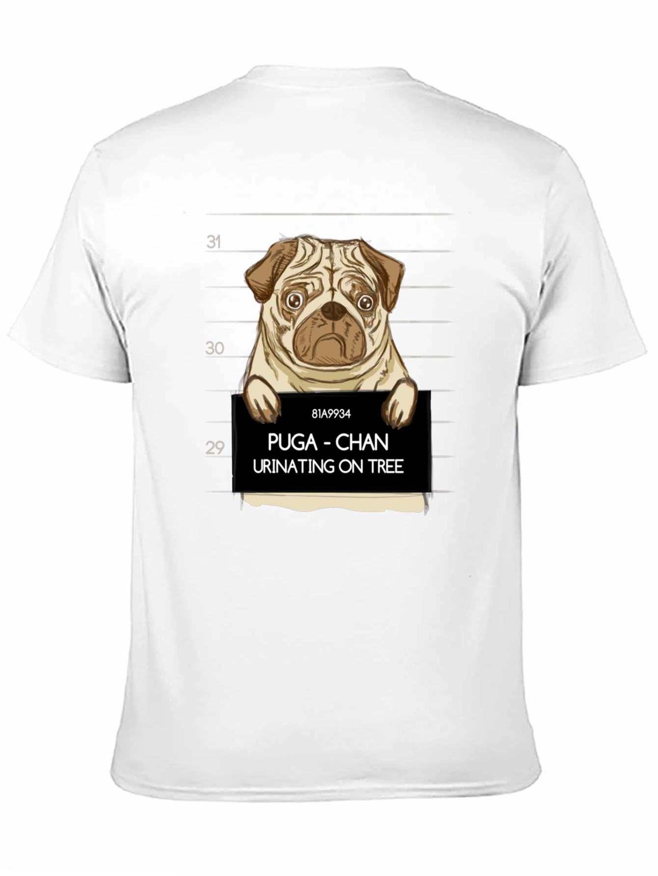 Puga Chan Urinating on Tree Graphic Tee