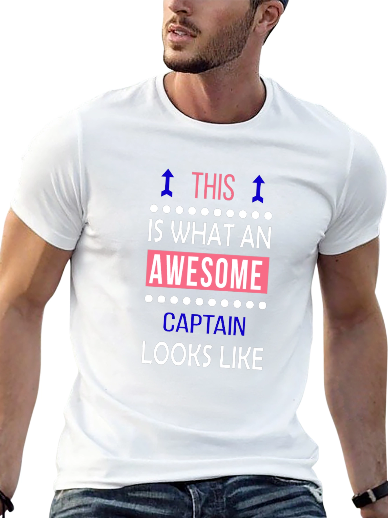 Awesome Captain T-Shirt - Black Crew Neck Tee