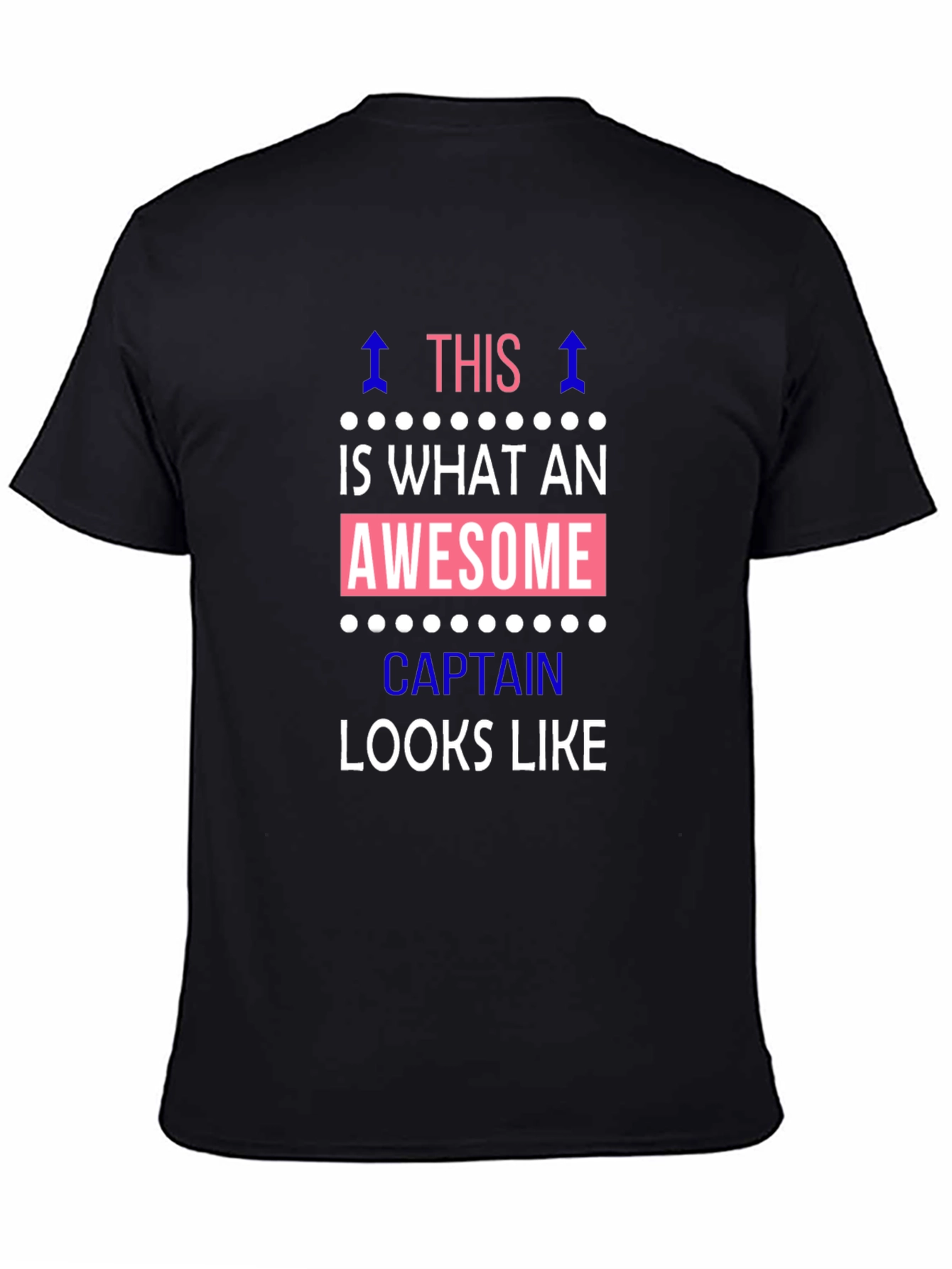 Awesome Captain T-Shirt - Black Crew Neck Tee