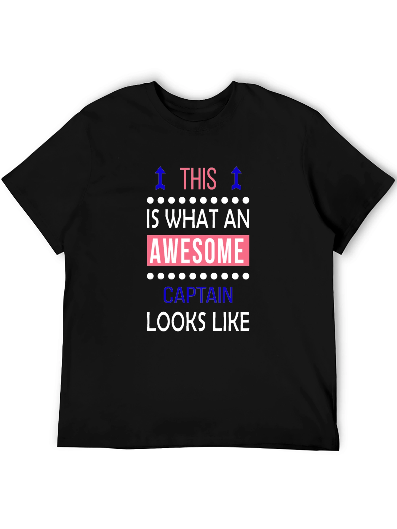 Awesome Captain T-Shirt - Black Crew Neck Tee