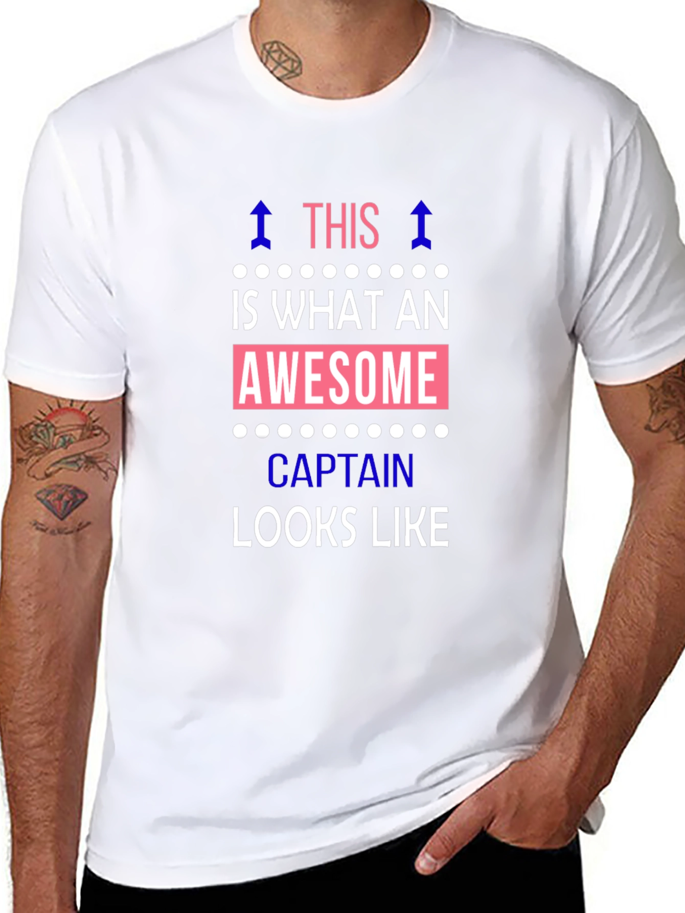 Awesome Captain T-Shirt - Black Crew Neck Tee