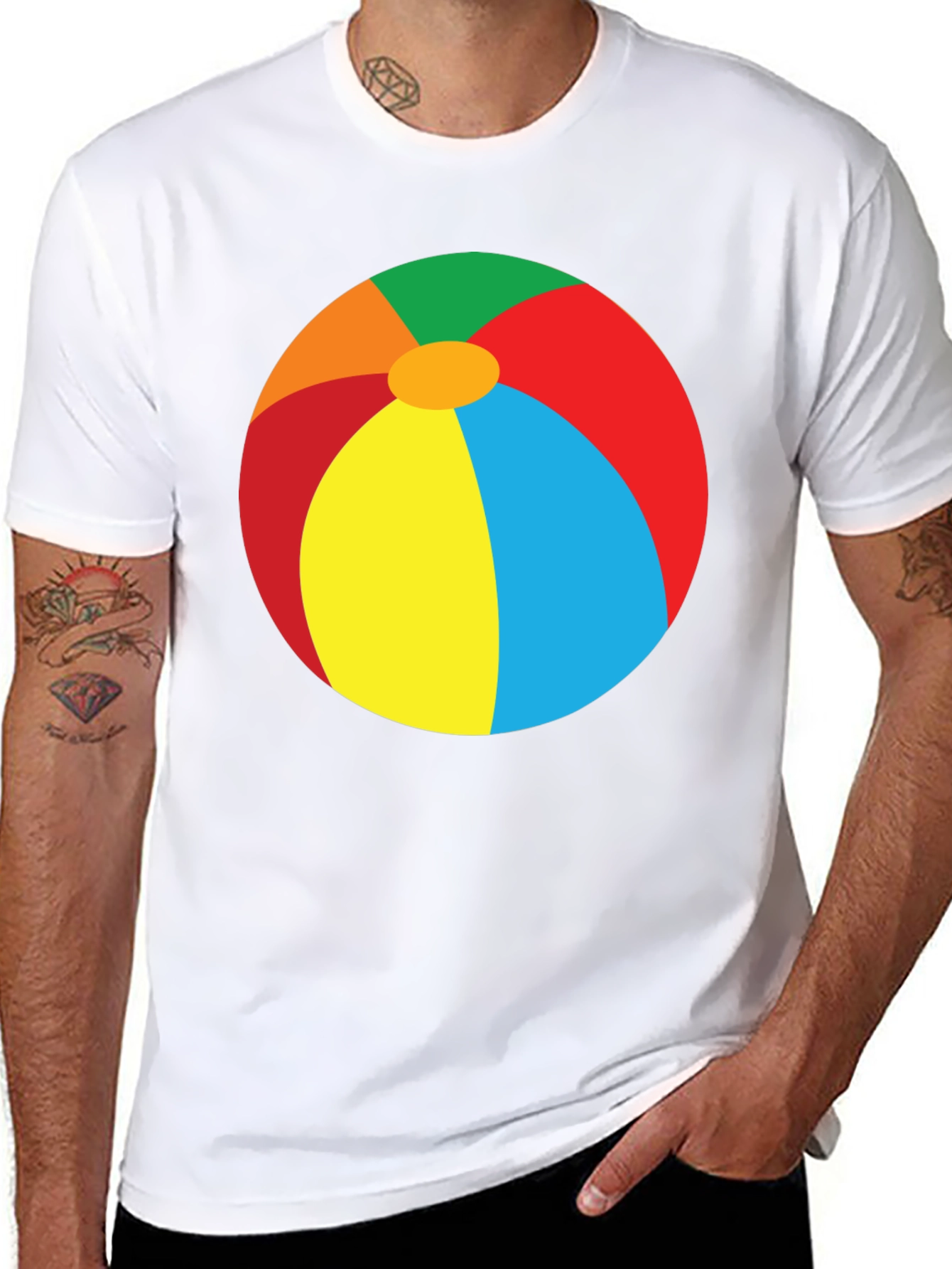 Beach Ball Graphic Tee - Summer Fun T-Shirt