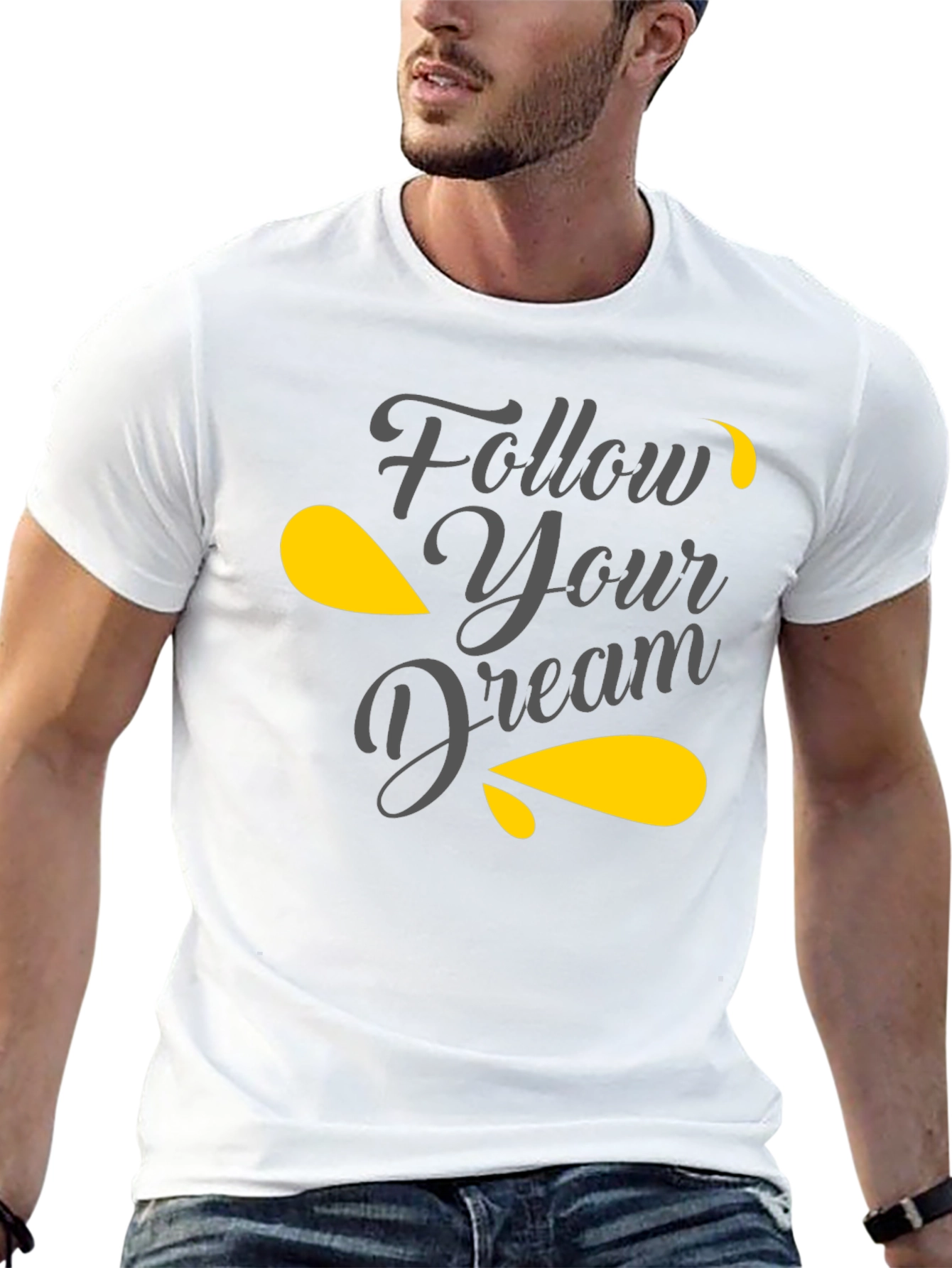 Follow Your Dream Graphic Tee - Black T-Shirt