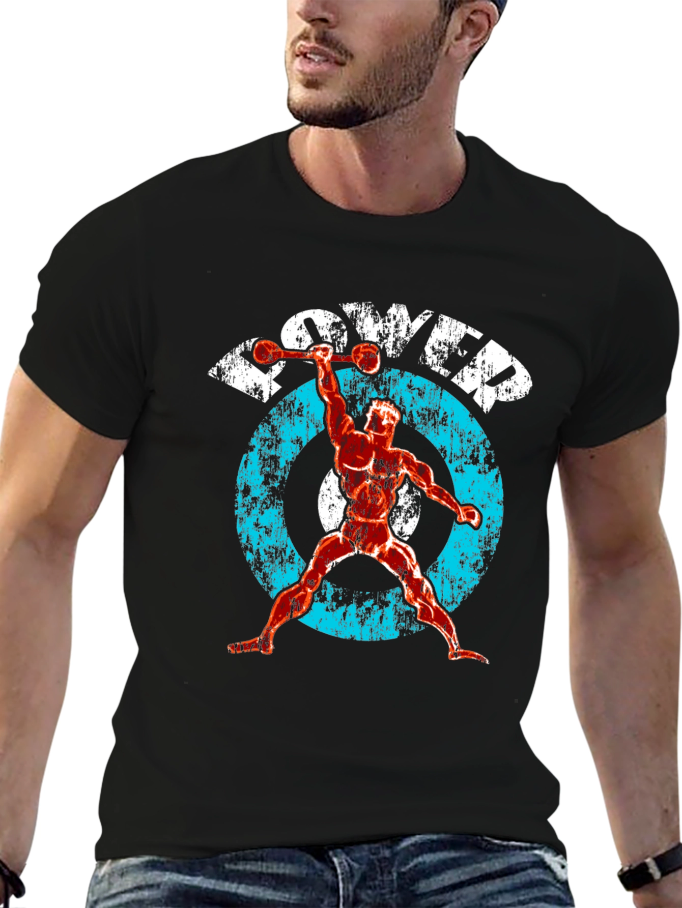 Power Lifter Graphic Tee - Black