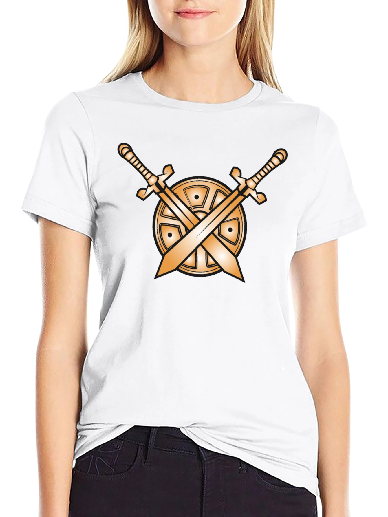Swords & Shield Graphic Tee - Black