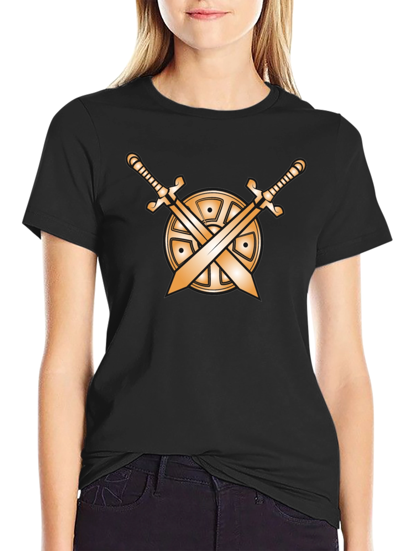 Swords & Shield Graphic Tee - Black