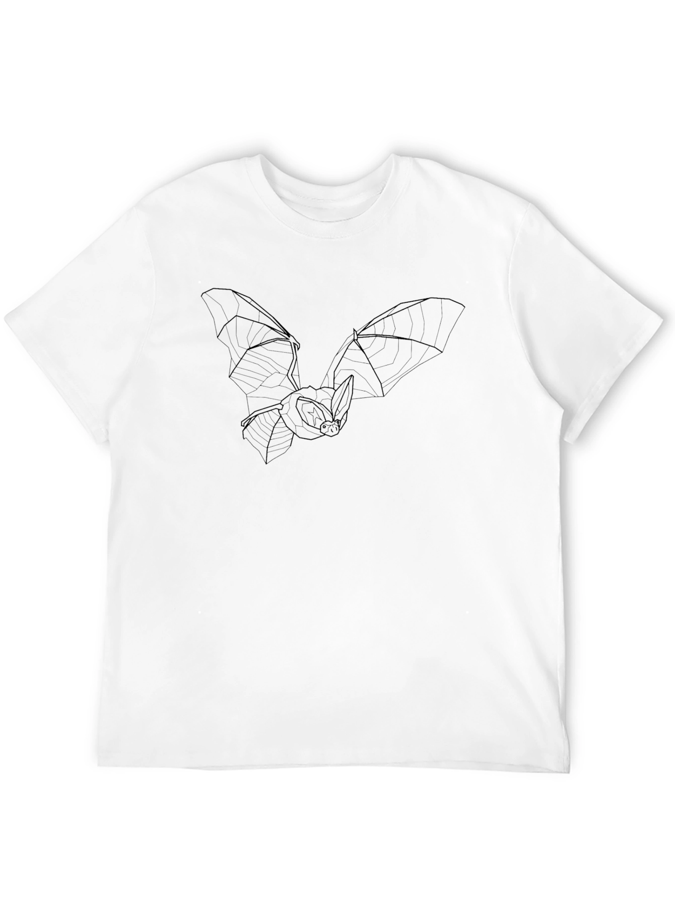 Bat Graphic Print Black T-Shirt