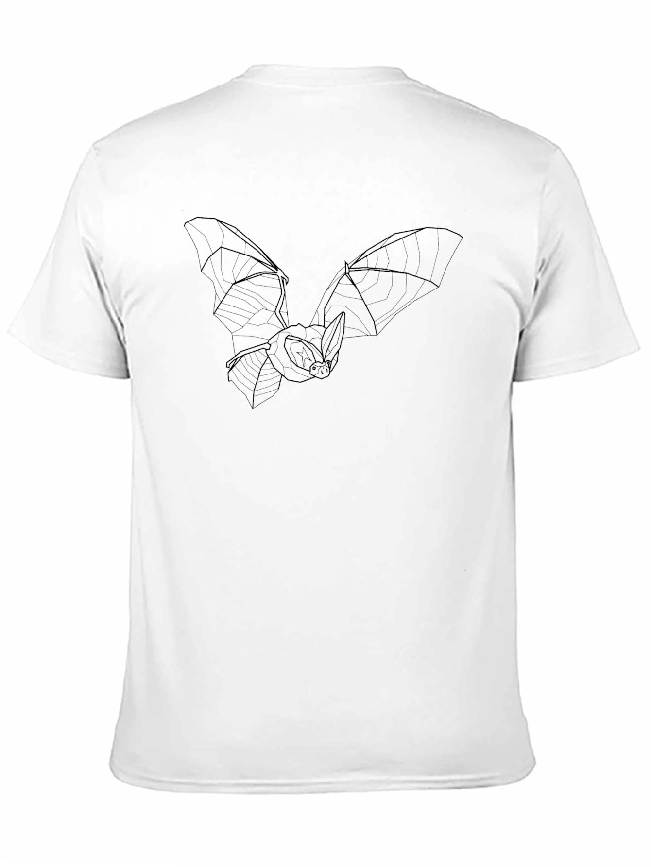 Bat Graphic Print Black T-Shirt