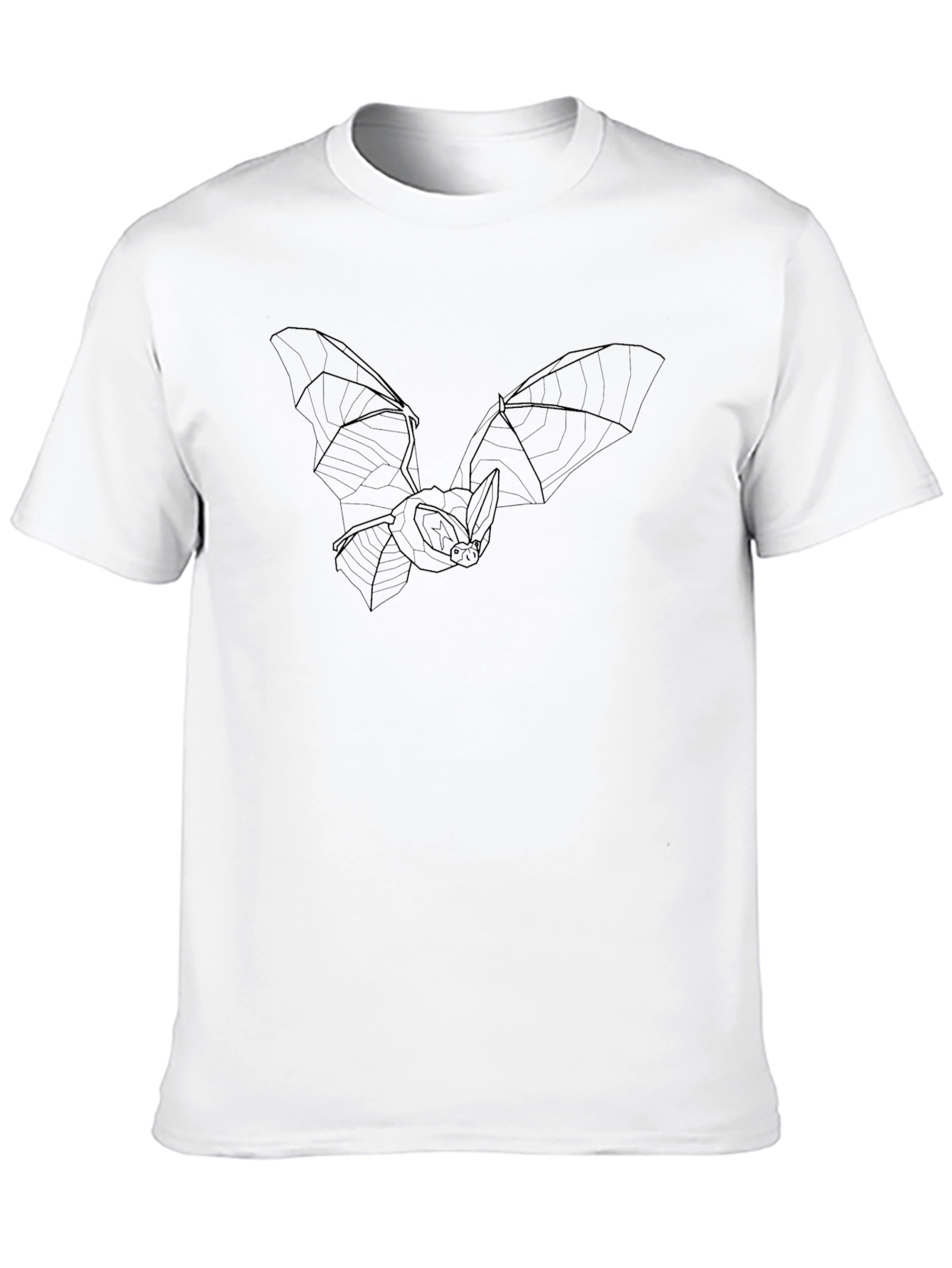 Bat Graphic Print Black T-Shirt