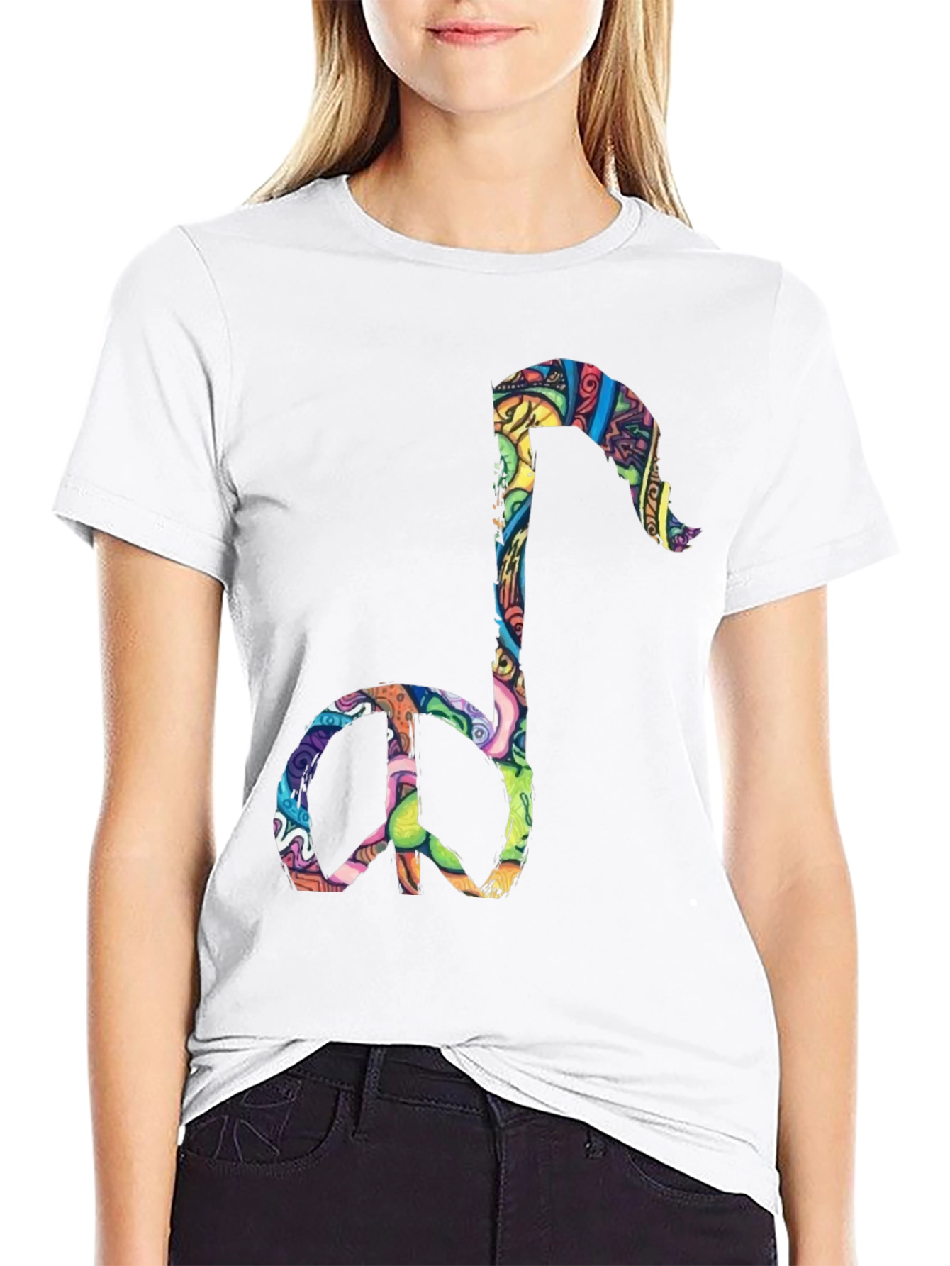 Peace Note Graphic Tee - Black