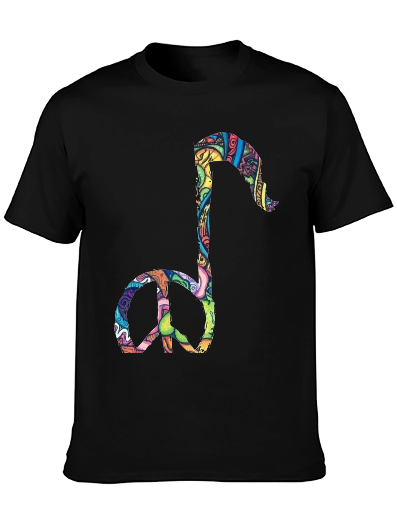 Peace Note Graphic Tee - Black