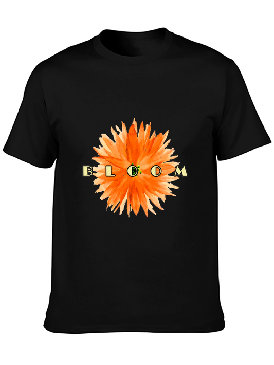 Bloom Floral Graphic T-Shirt - Black